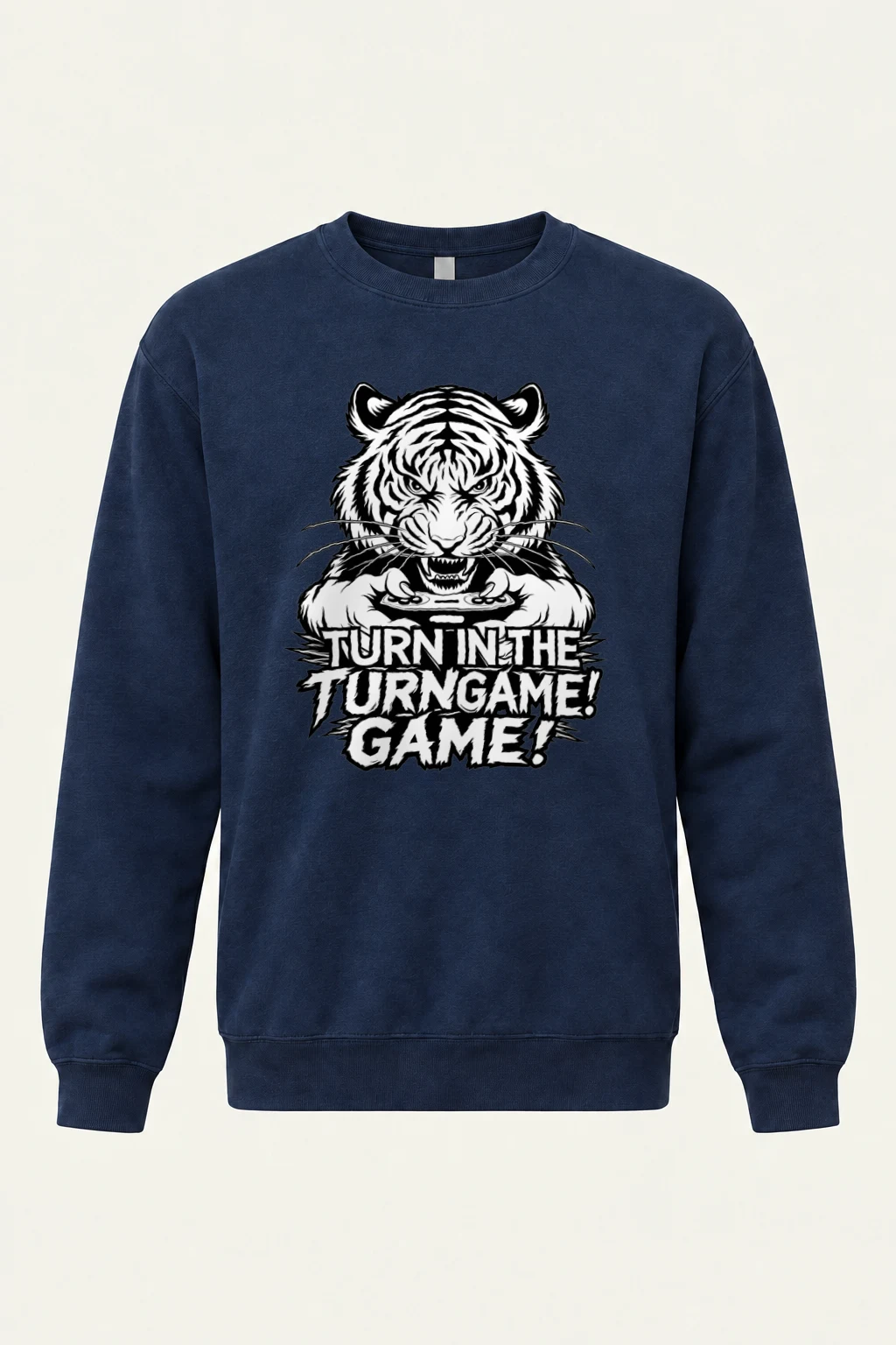 "Tiger Controller Grip" Heavy Blend Unisex Crewneck Sweatshirt | Gildan 18000