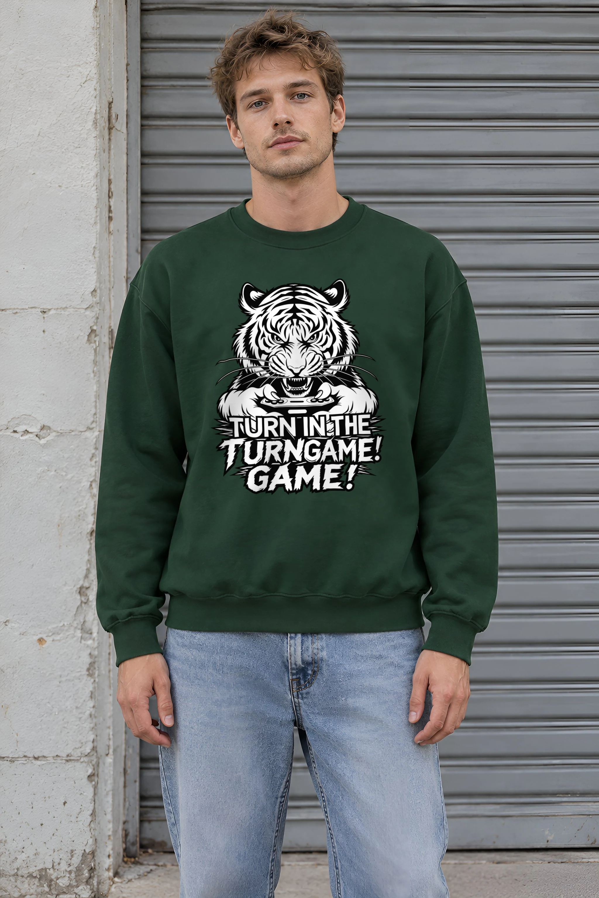 "Tiger Controller Grip" 1 Crewneck Sweatshirt