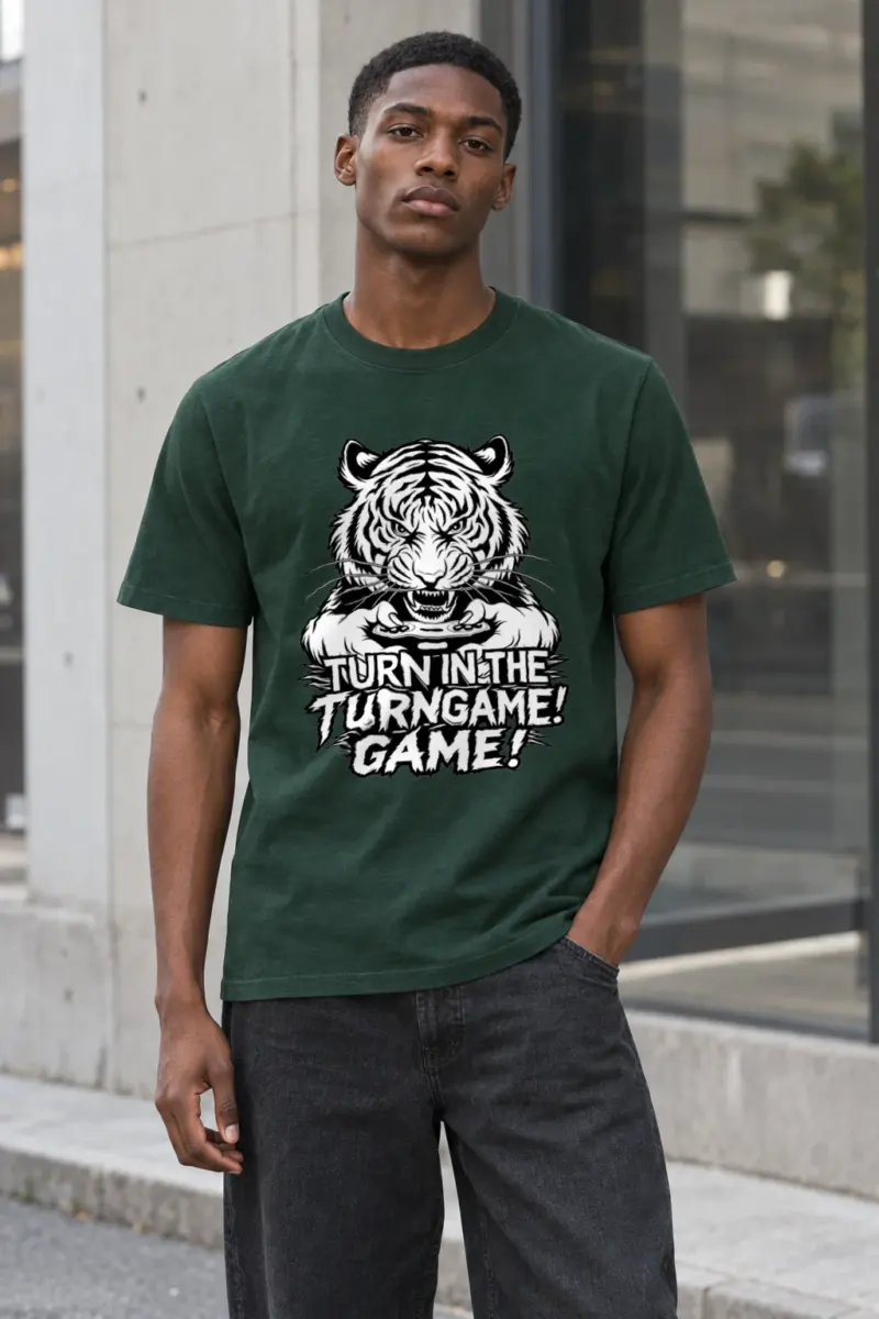 "Tiger Controller Grip" Heavyweight Unisex Crewneck T-shirt | Gildan 5000