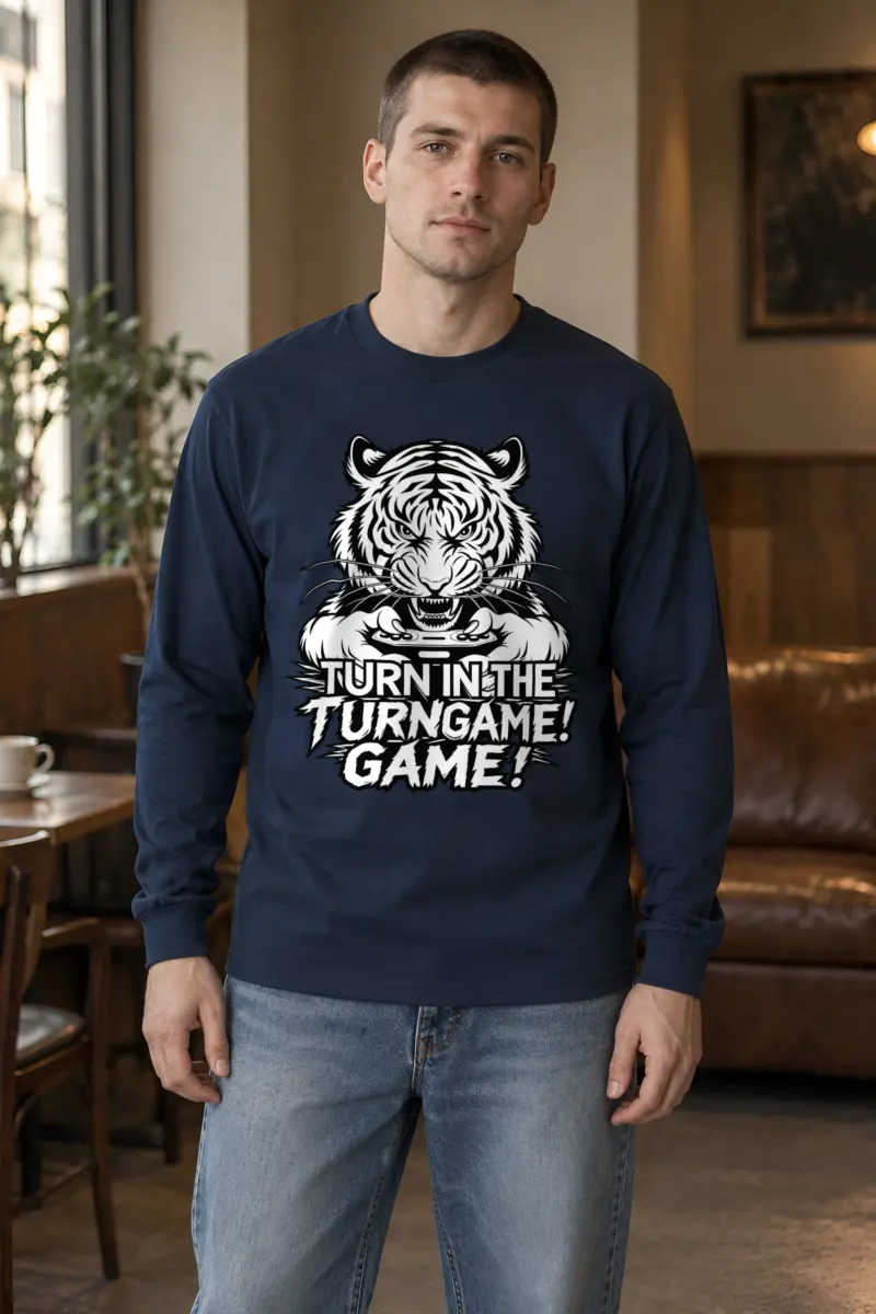 "Tiger Controller Grip" Unisex Longsleeve T-shirt