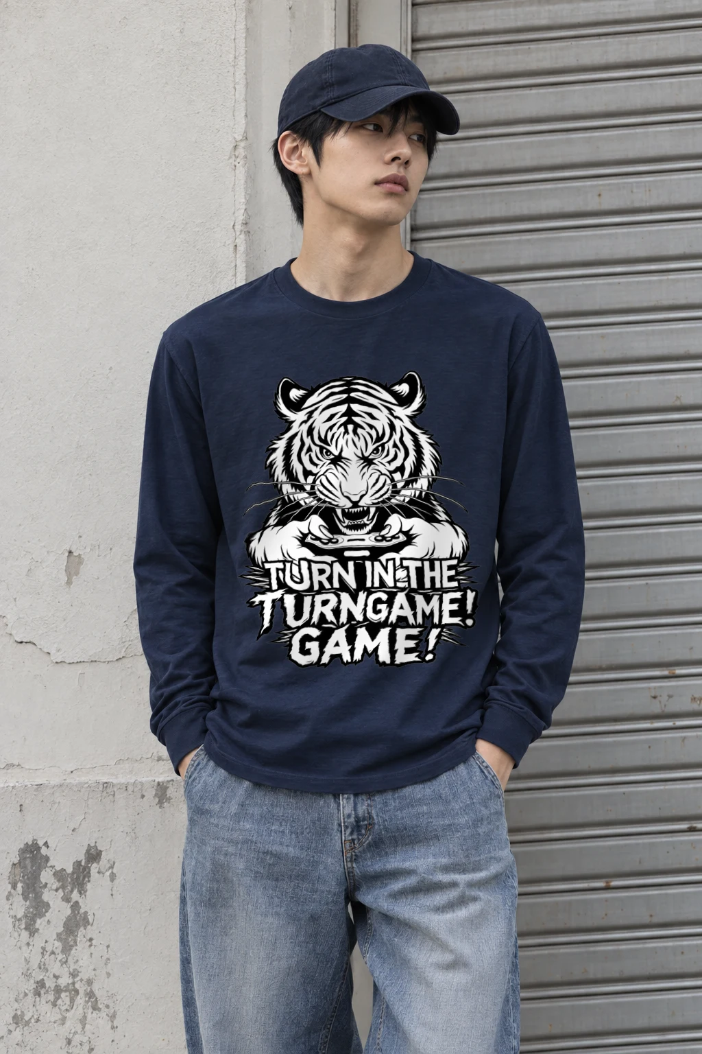 "Tiger Controller Grip" Unisex Longsleeve T-shirt | Gildan 2400