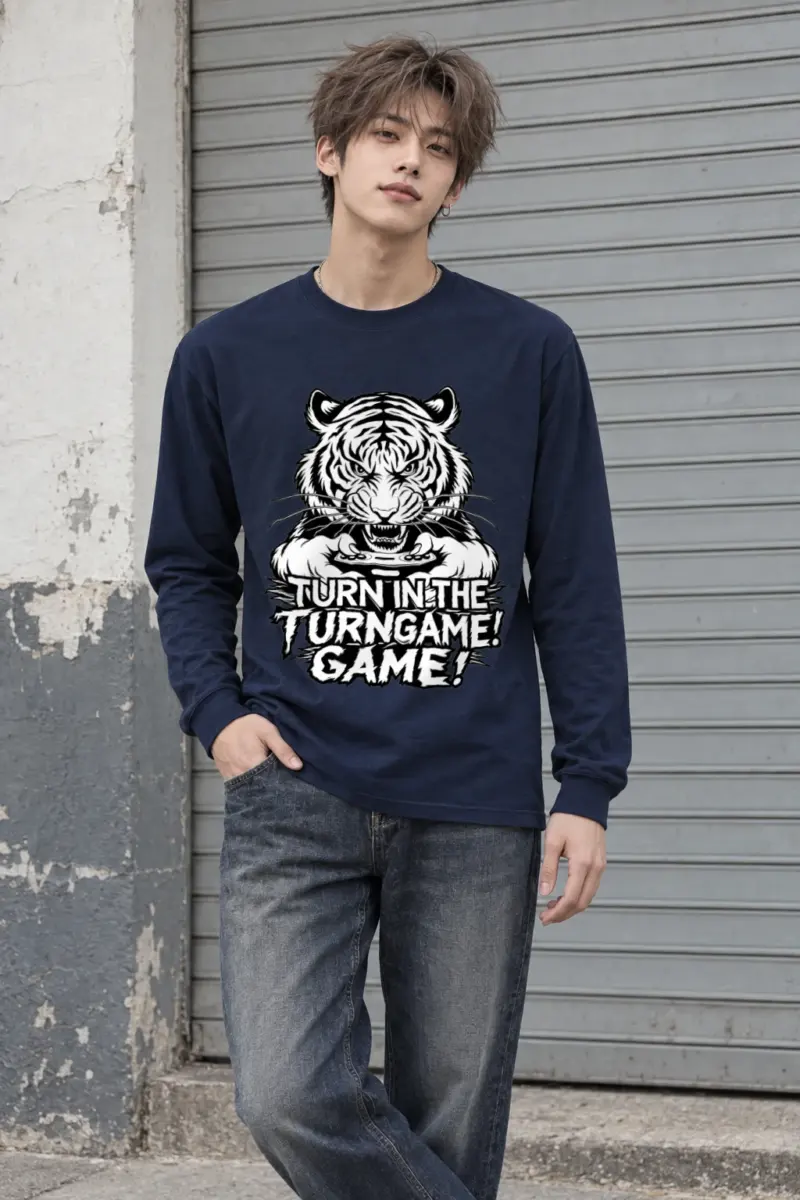 "Tiger Controller Grip" Unisex Longsleeve T-shirt