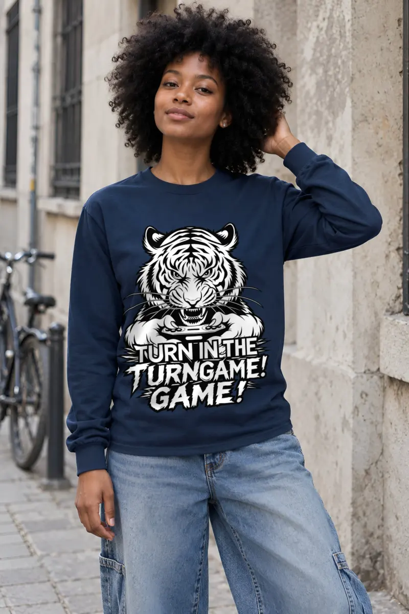 "Tiger Controller Grip" Unisex Longsleeve T-shirt