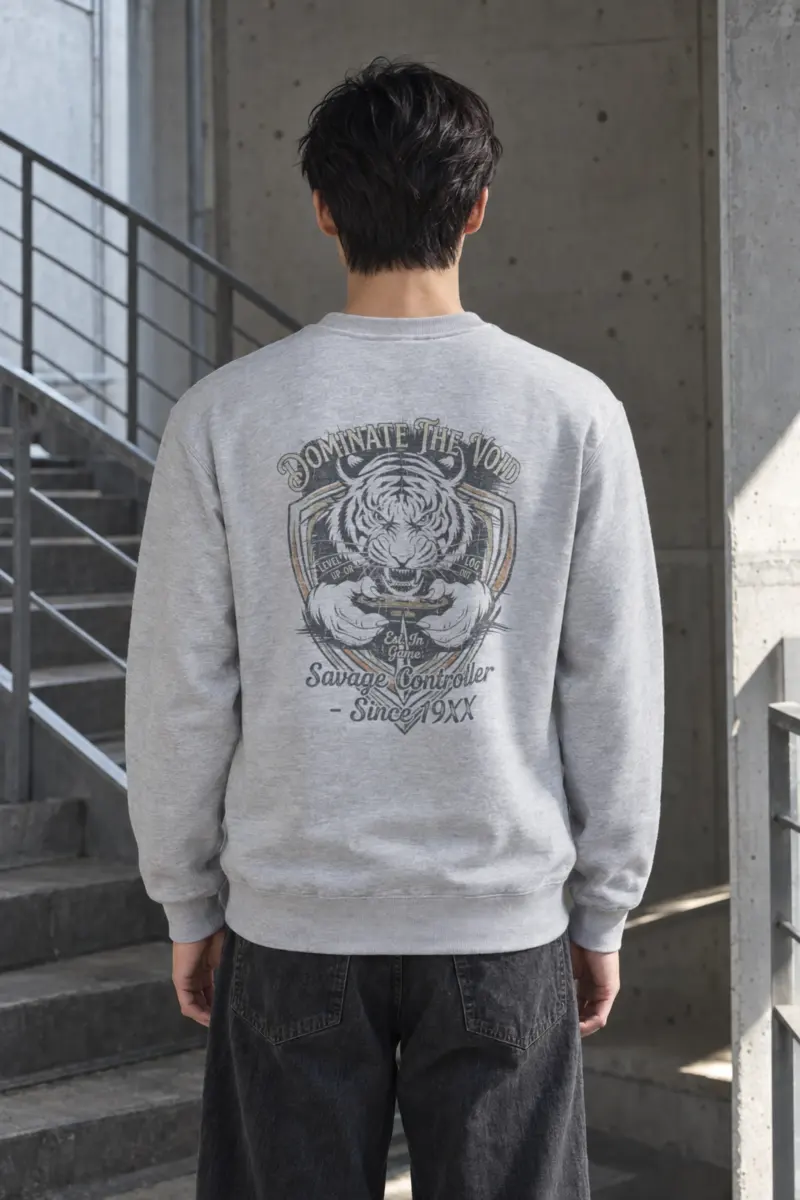 "Tiger Controller Shield" Heavy Blend Unisex Crewneck Sweatshirt