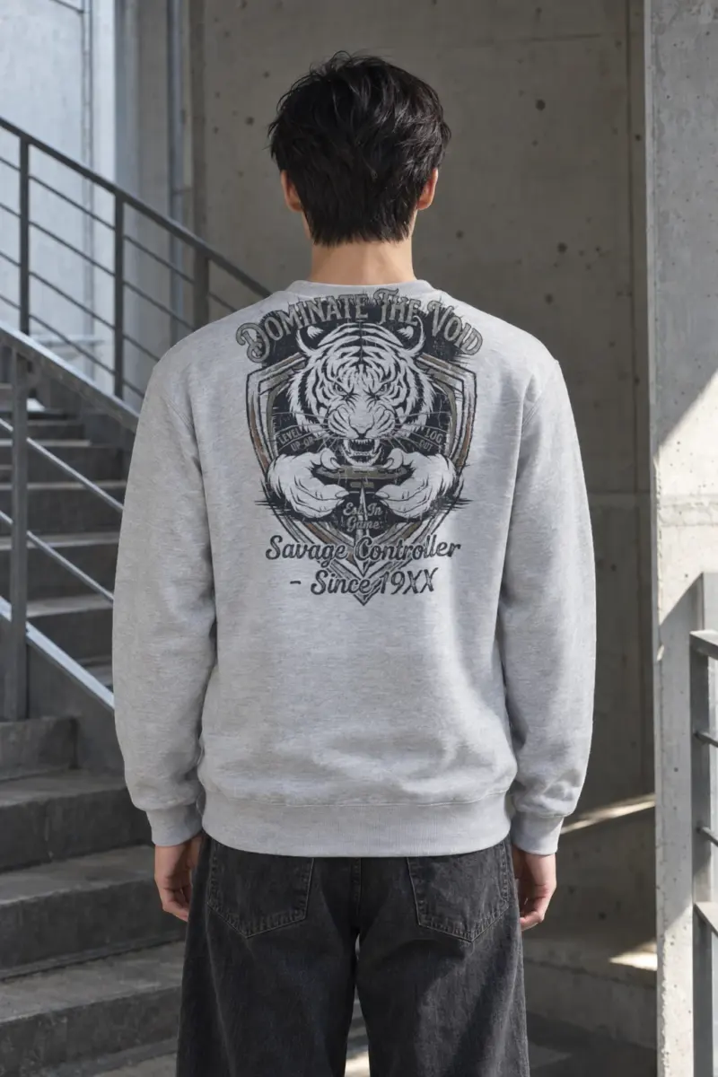 "Tiger Controller Shield" Heavy Blend Unisex Crewneck Sweatshirt