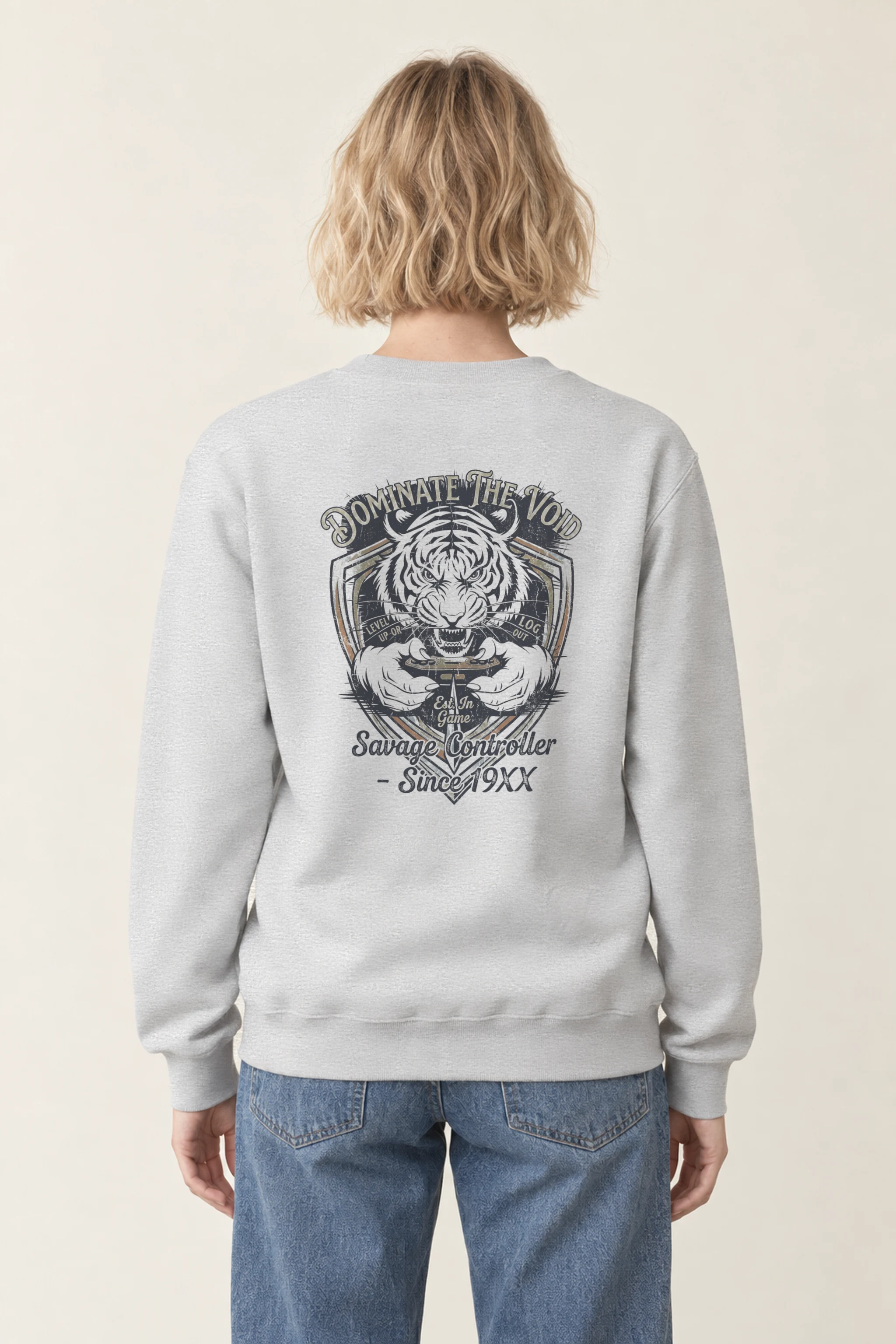 "Tiger Controller Shield" 1 Crewneck Sweatshirt