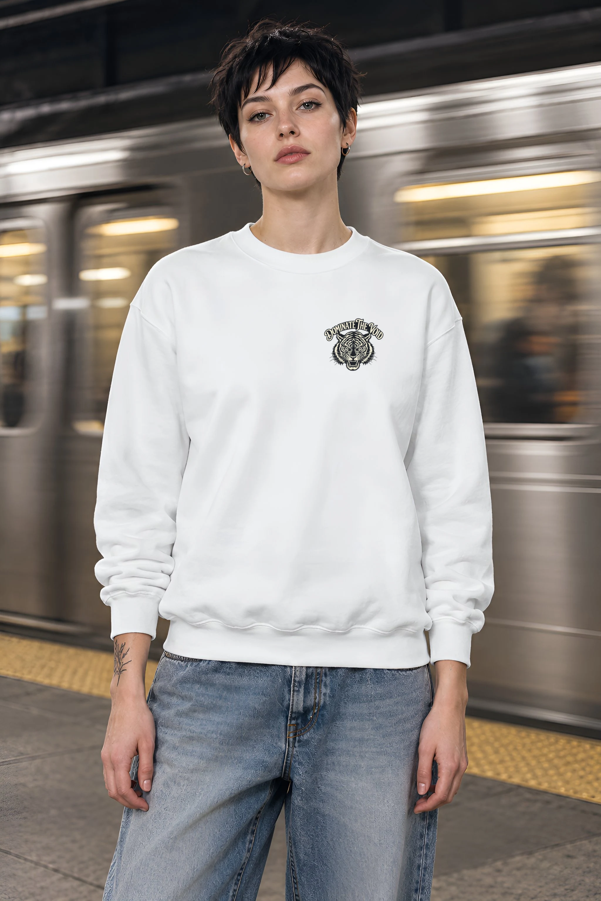 "Tiger Controller Shield" 1 Crewneck Sweatshirt