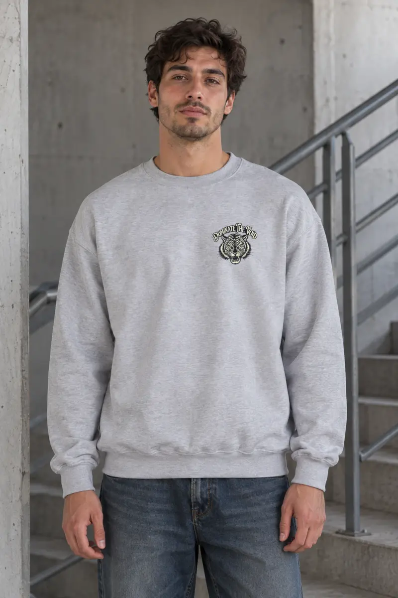 "Tiger Controller Shield" Heavy Blend Unisex Crewneck Sweatshirt