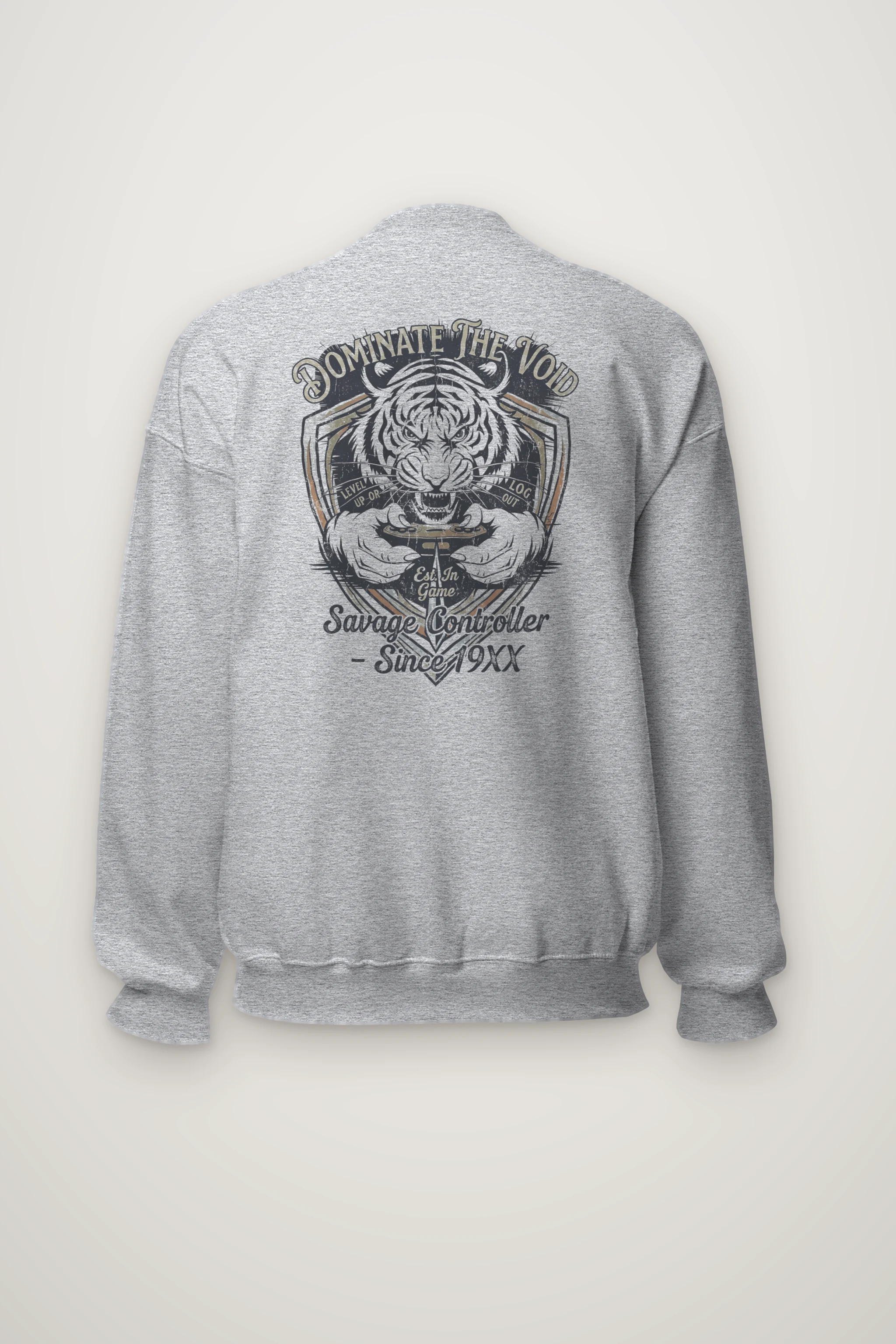"Tiger Controller Shield" Heavy Blend Unisex Crewneck Sweatshirt