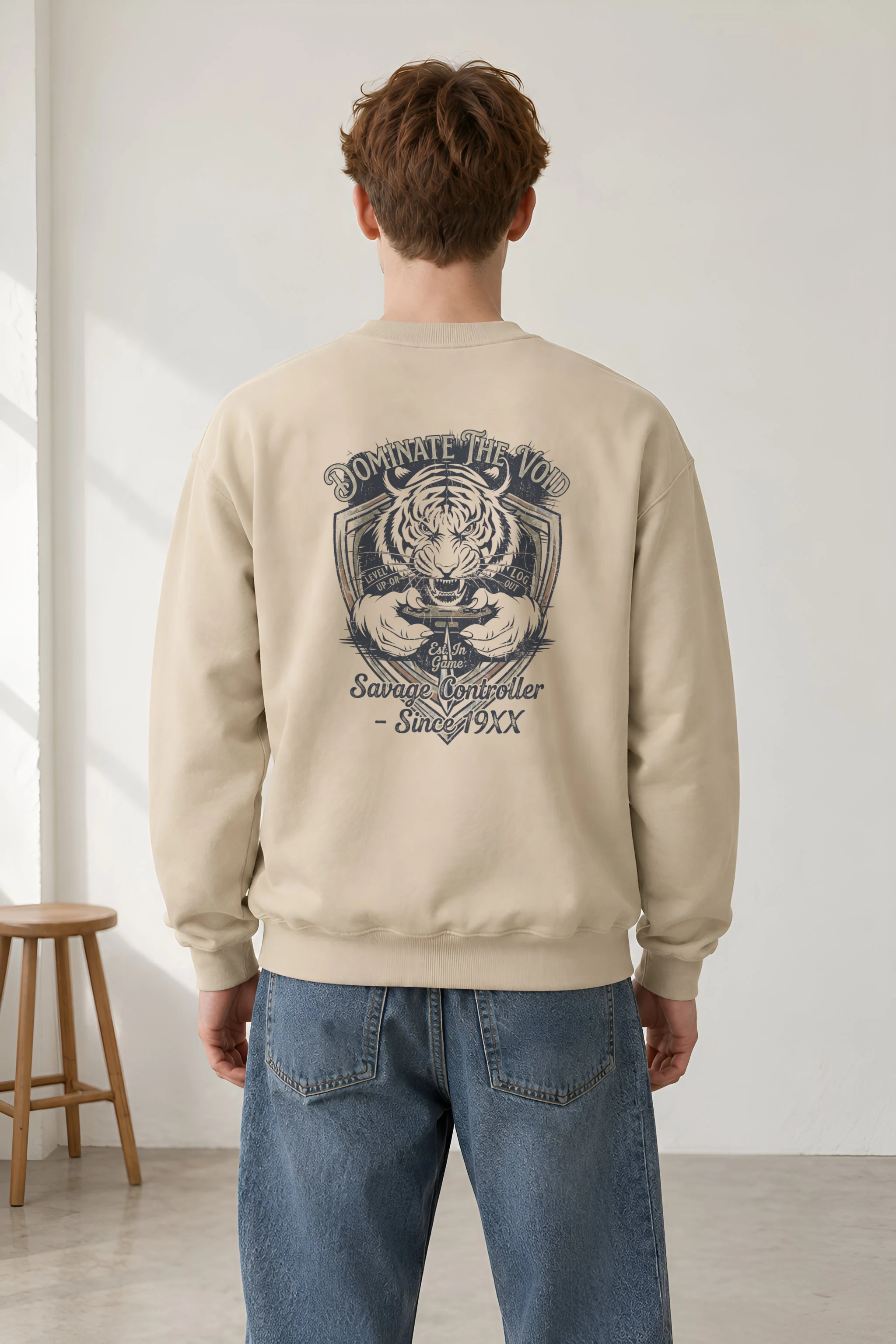 "Tiger Controller Shield" 1 Crewneck Sweatshirt
