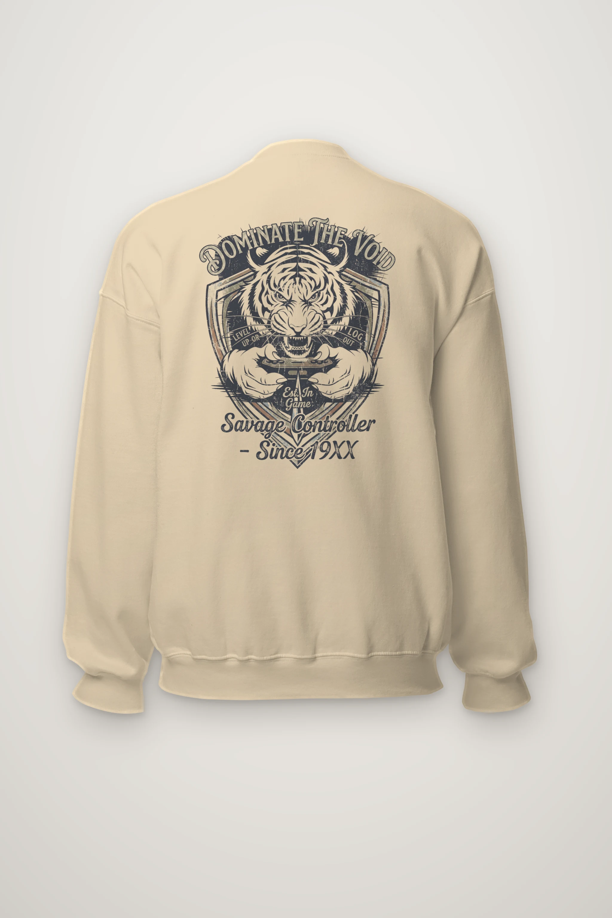 "Tiger Controller Shield" Heavy Blend Unisex Crewneck Sweatshirt