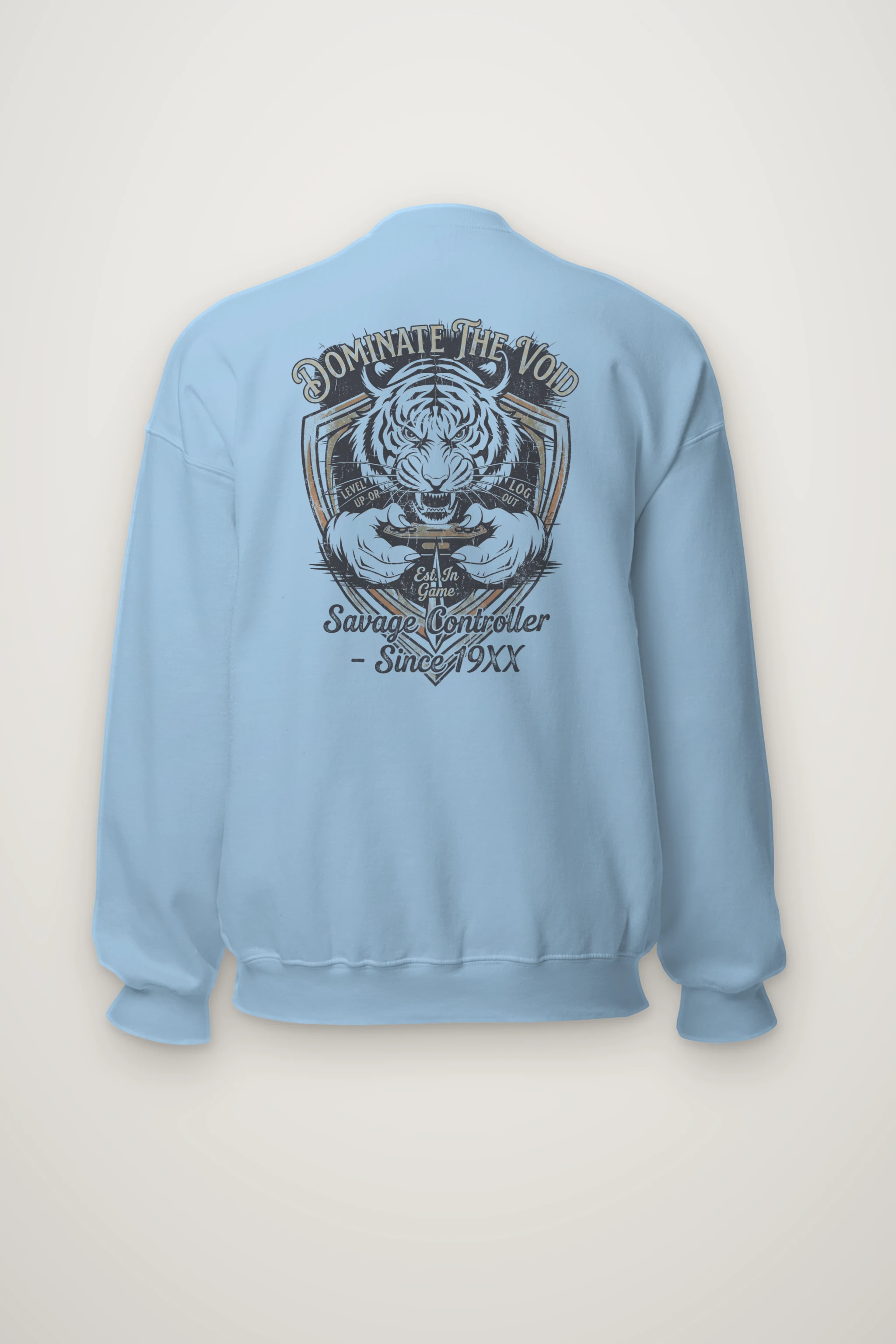 "Tiger Controller Shield" Heavy Blend Unisex Crewneck Sweatshirt