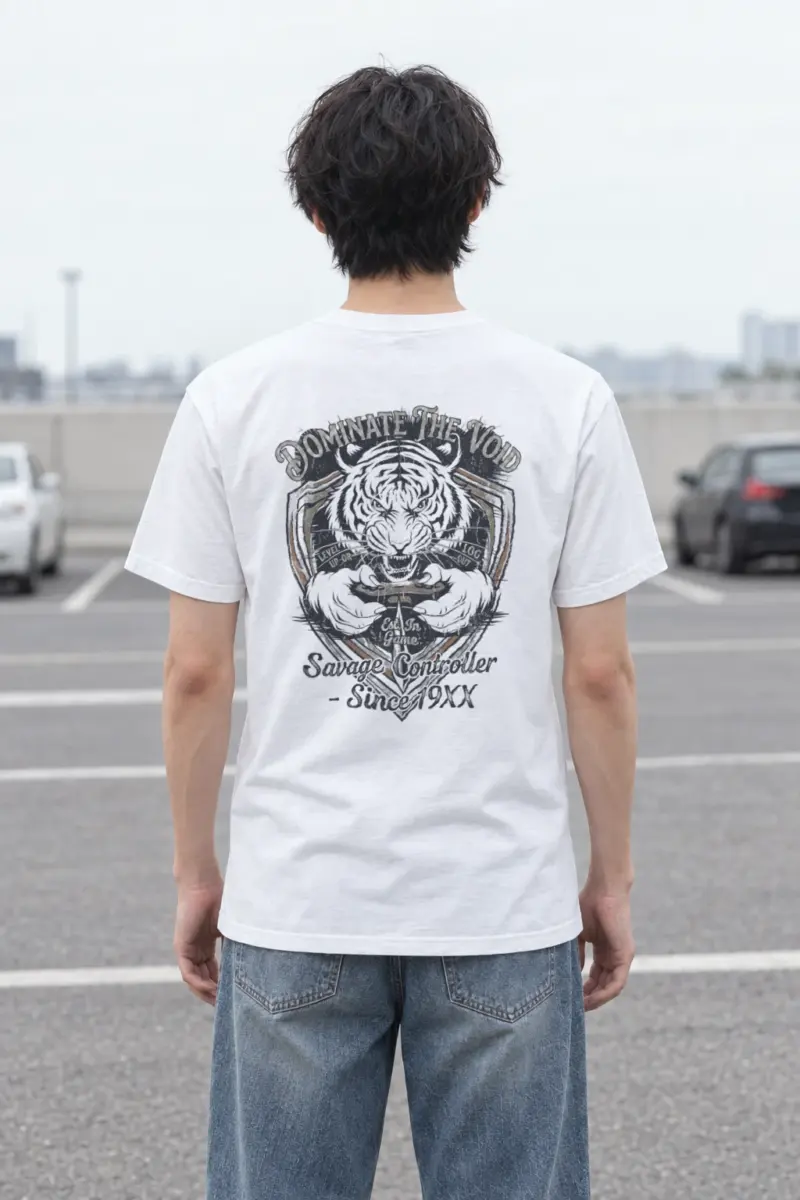 "Tiger Controller Shield" Heavyweight Unisex Crewneck T-shirt
