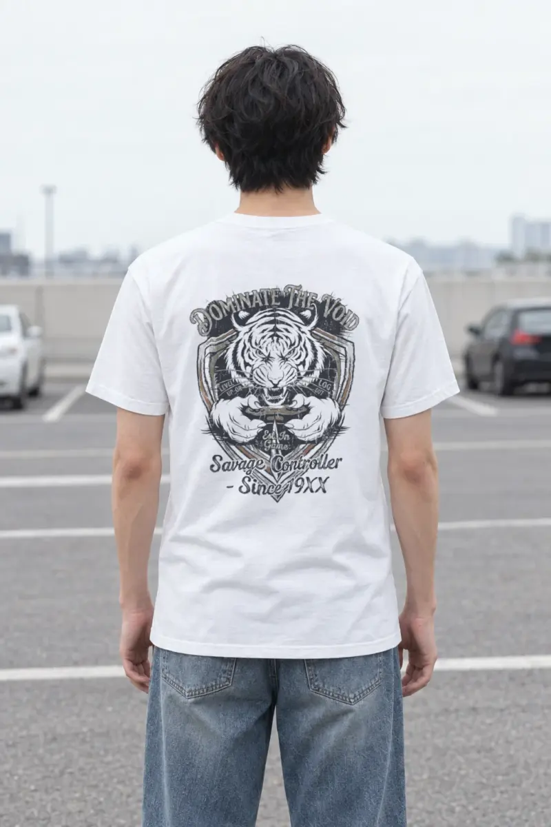 "Tiger Controller Shield" Heavyweight Unisex Crewneck T-shirt
