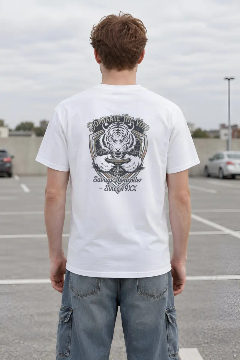 "Tiger Controller Shield" Heavyweight Unisex Crewneck T-shirt