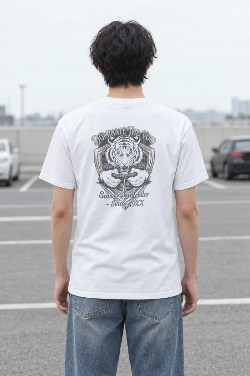 "Tiger Controller Shield" Heavyweight Unisex Crewneck T-shirt