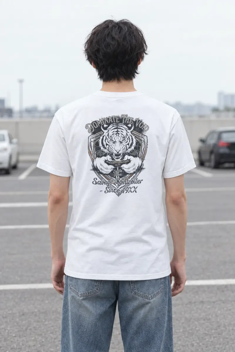 "Tiger Controller Shield" Heavyweight Unisex Crewneck T-shirt
