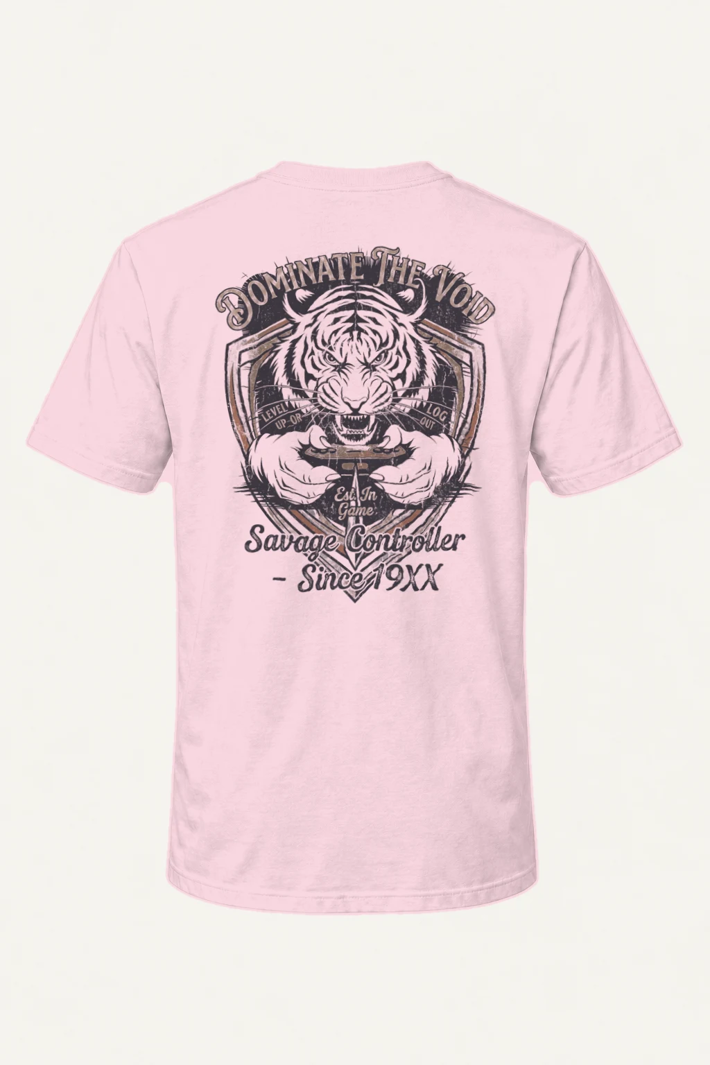 "Tiger Controller Shield" Heavyweight Unisex Crewneck T-shirt | Gildan 5000
