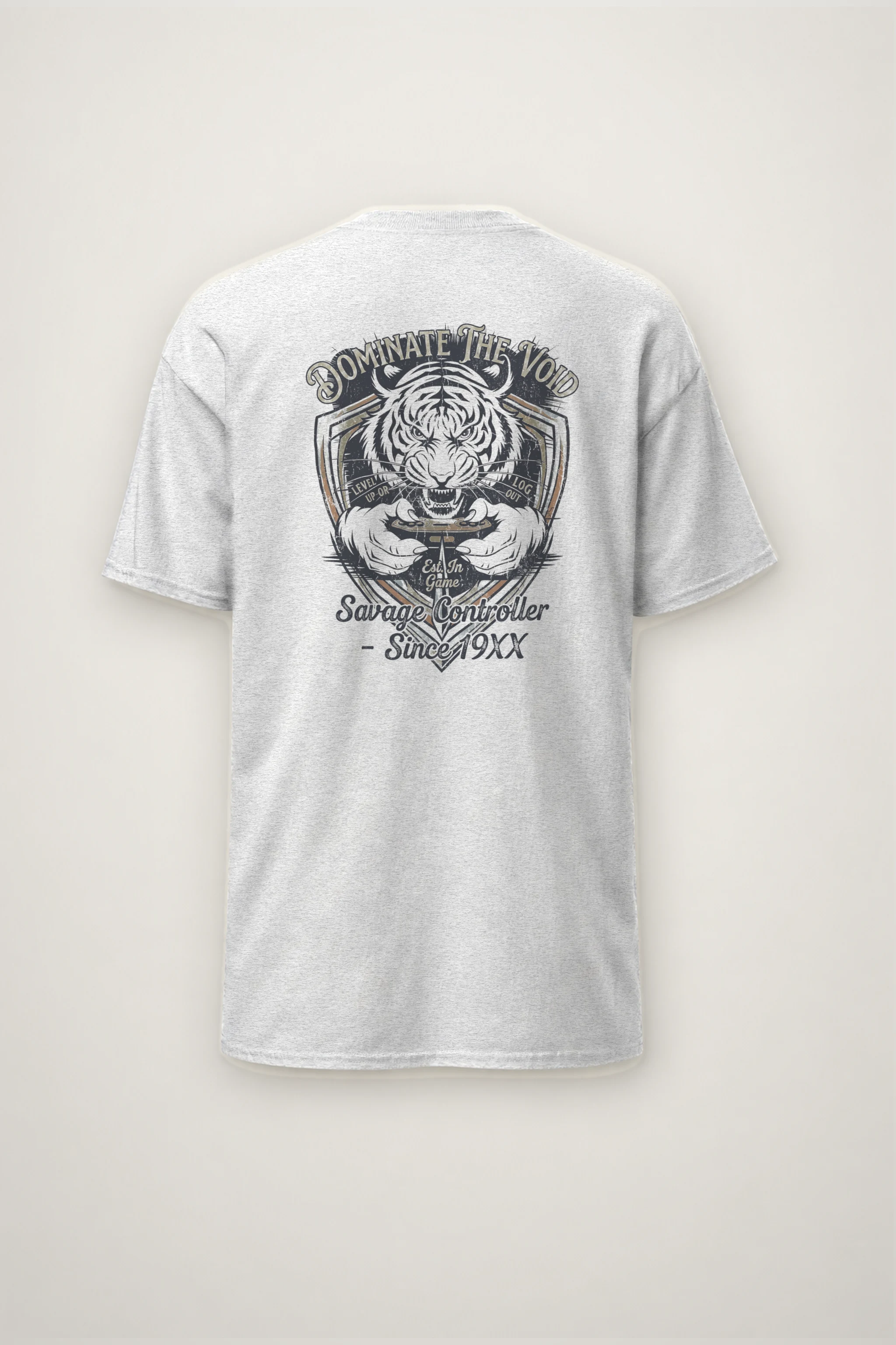 "Tiger Controller Shield" Heavyweight Unisex Crewneck T-shirt