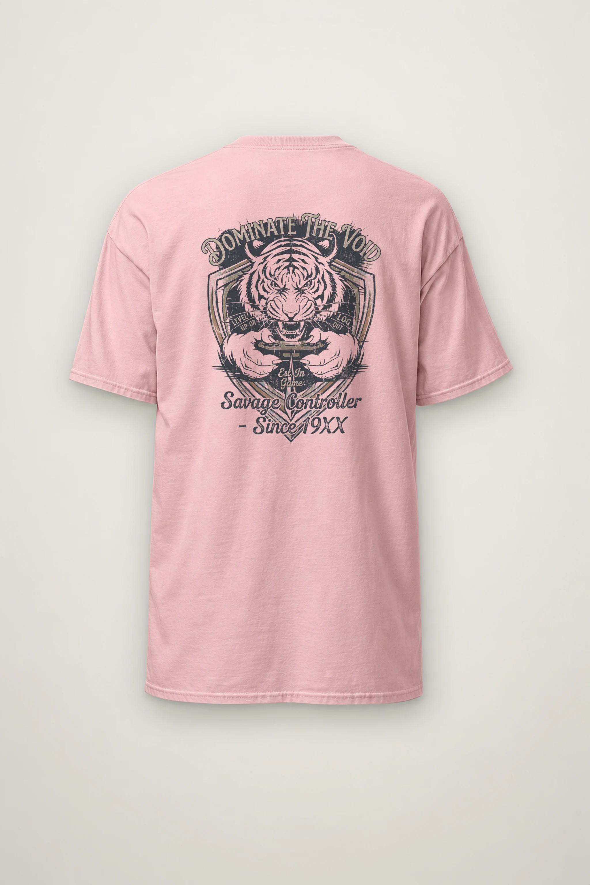 "Tiger Controller Shield" Heavyweight Unisex Crewneck T-shirt