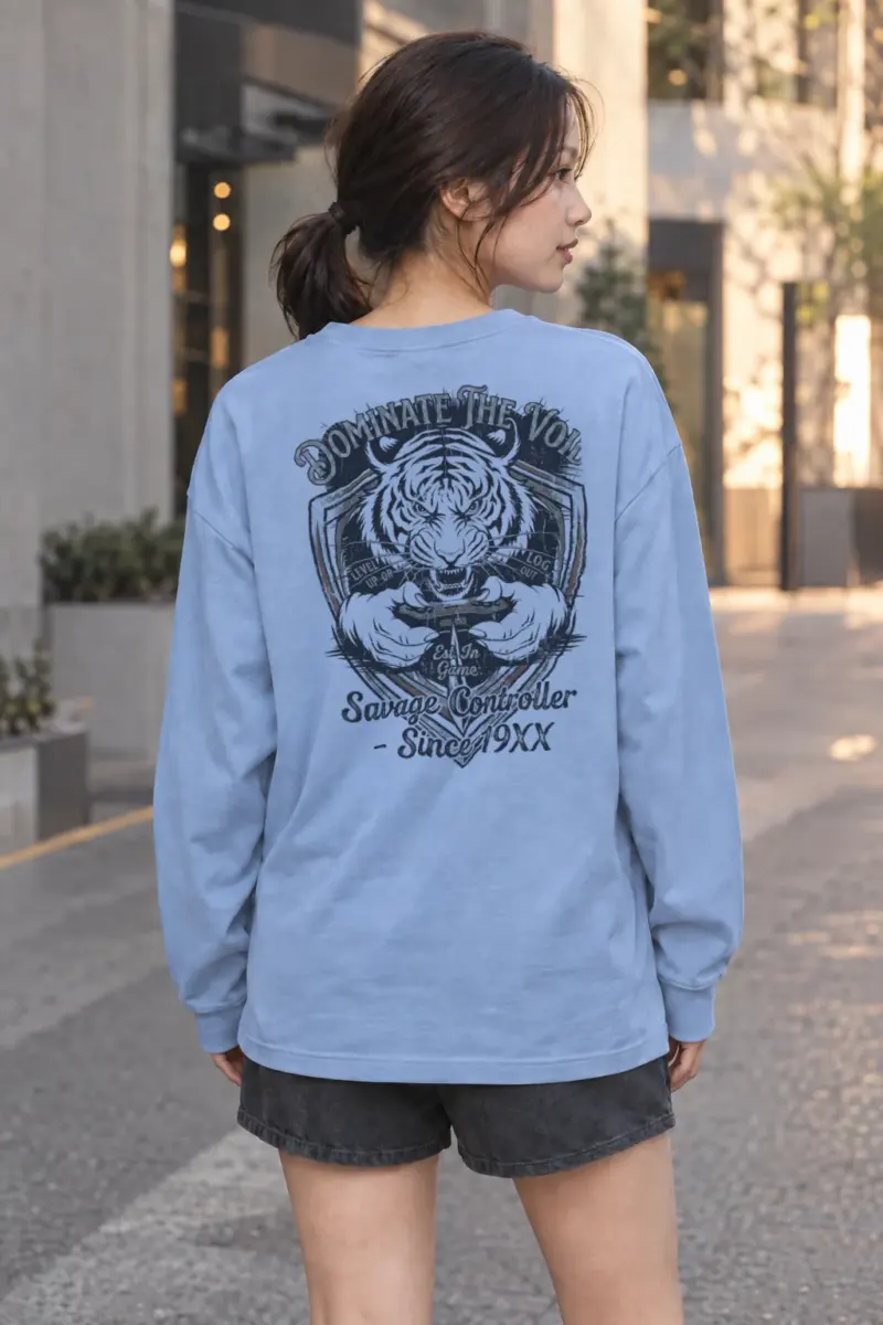 "Tiger Controller Shield" Unisex Longsleeve T-shirt | Gildan 2400