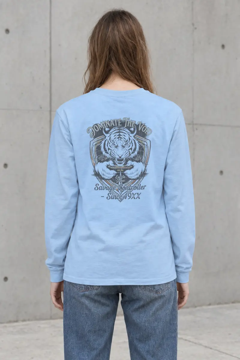 "Tiger Controller Shield" Unisex Longsleeve T-shirt