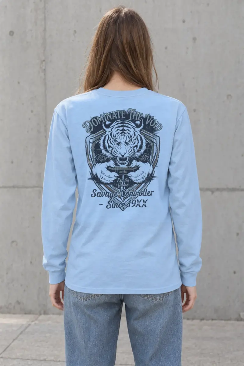 "Tiger Controller Shield" Unisex Longsleeve T-shirt