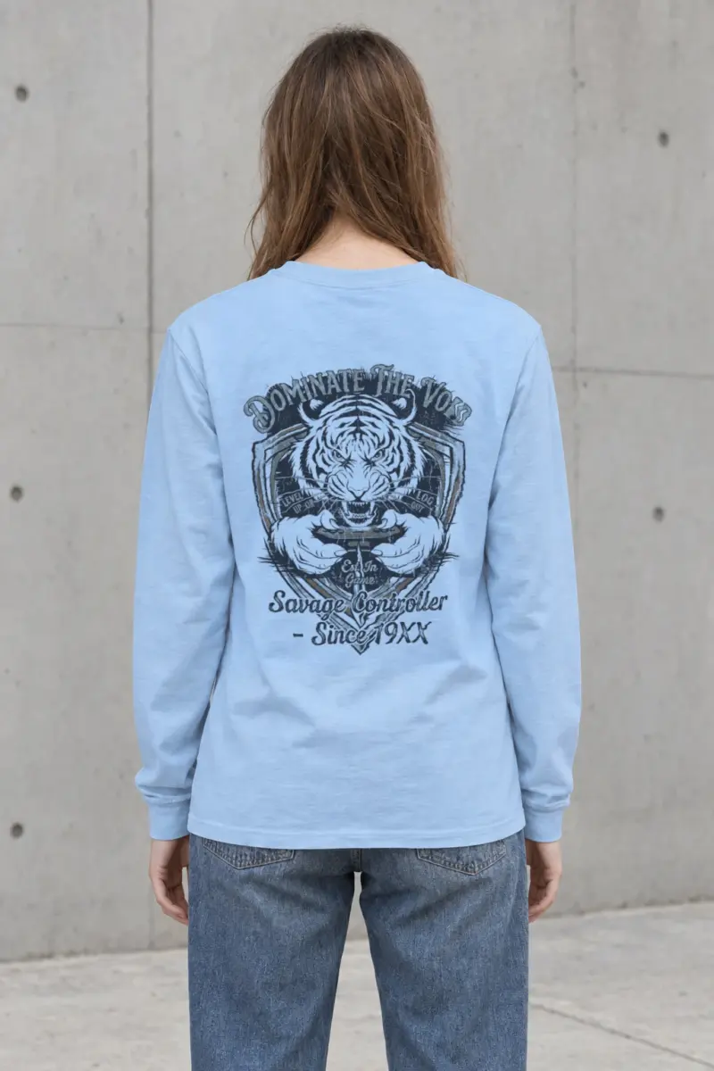 "Tiger Controller Shield" Unisex Longsleeve T-shirt