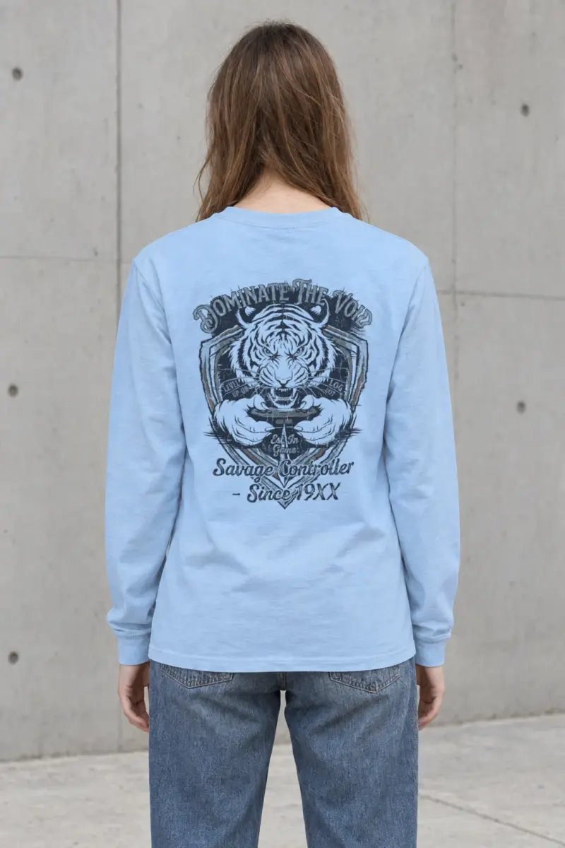 "Tiger Controller Shield" Unisex Longsleeve T-shirt