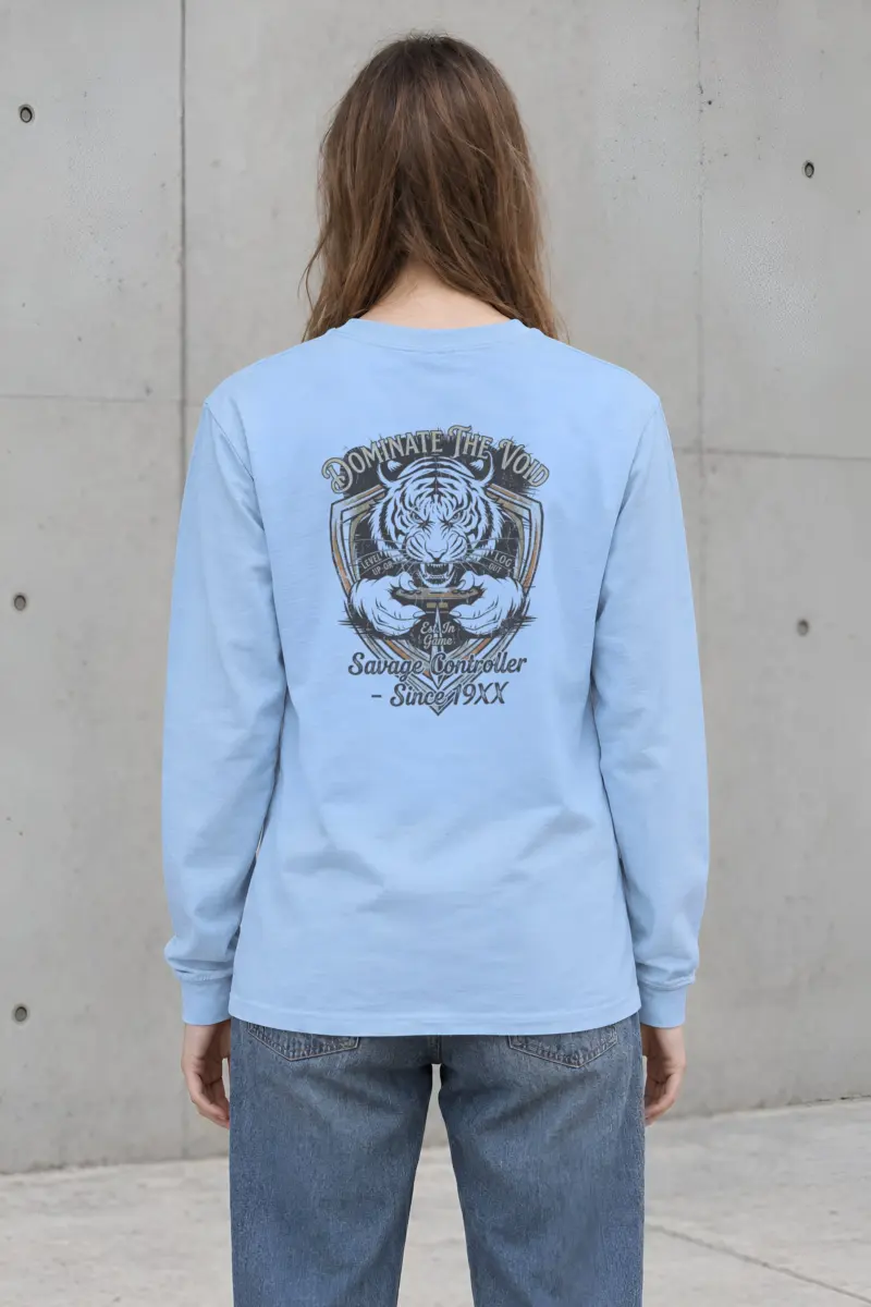 "Tiger Controller Shield" Unisex Longsleeve T-shirt
