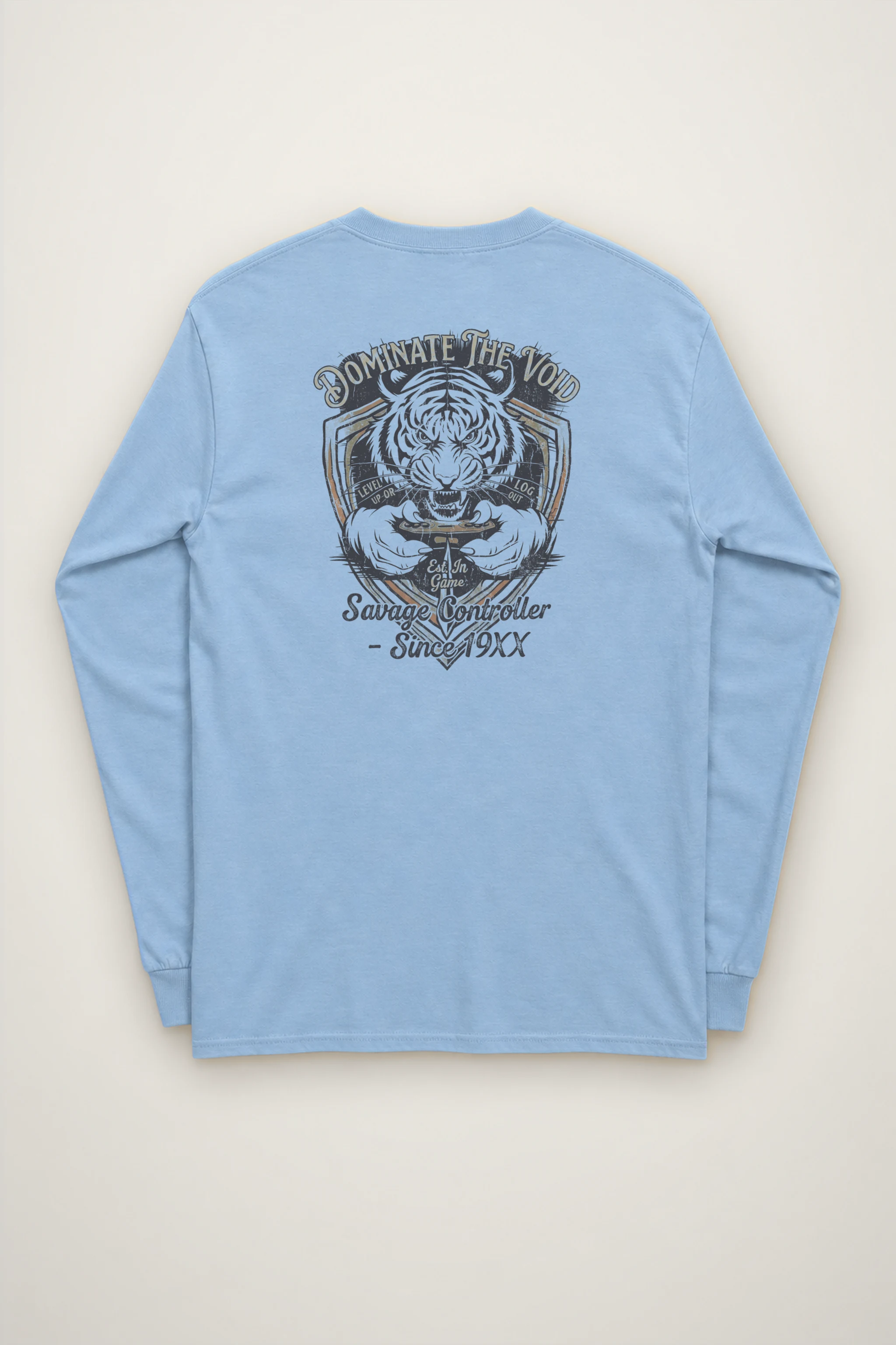 "Tiger Controller Shield" Unisex Longsleeve T-shirt