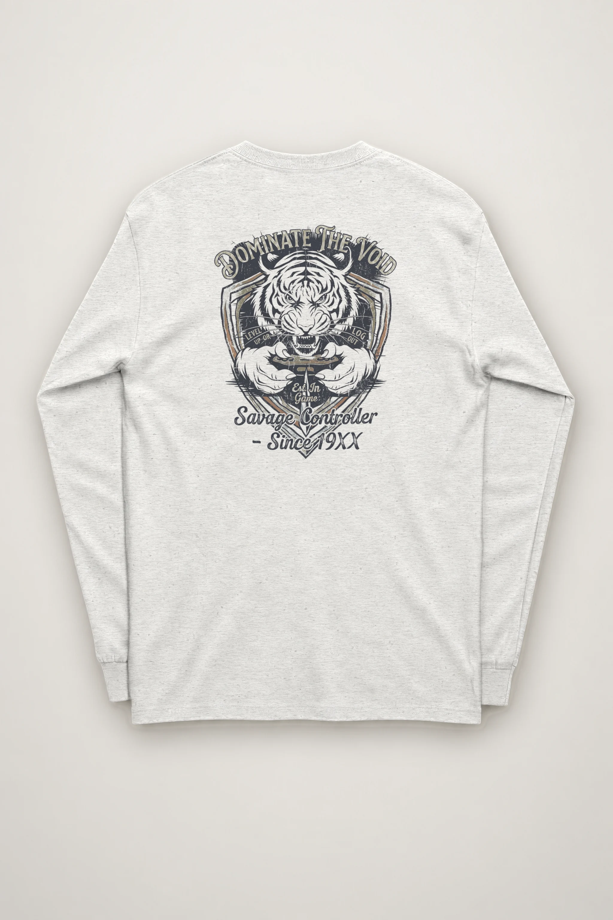 "Tiger Controller Shield" Unisex Longsleeve T-shirt