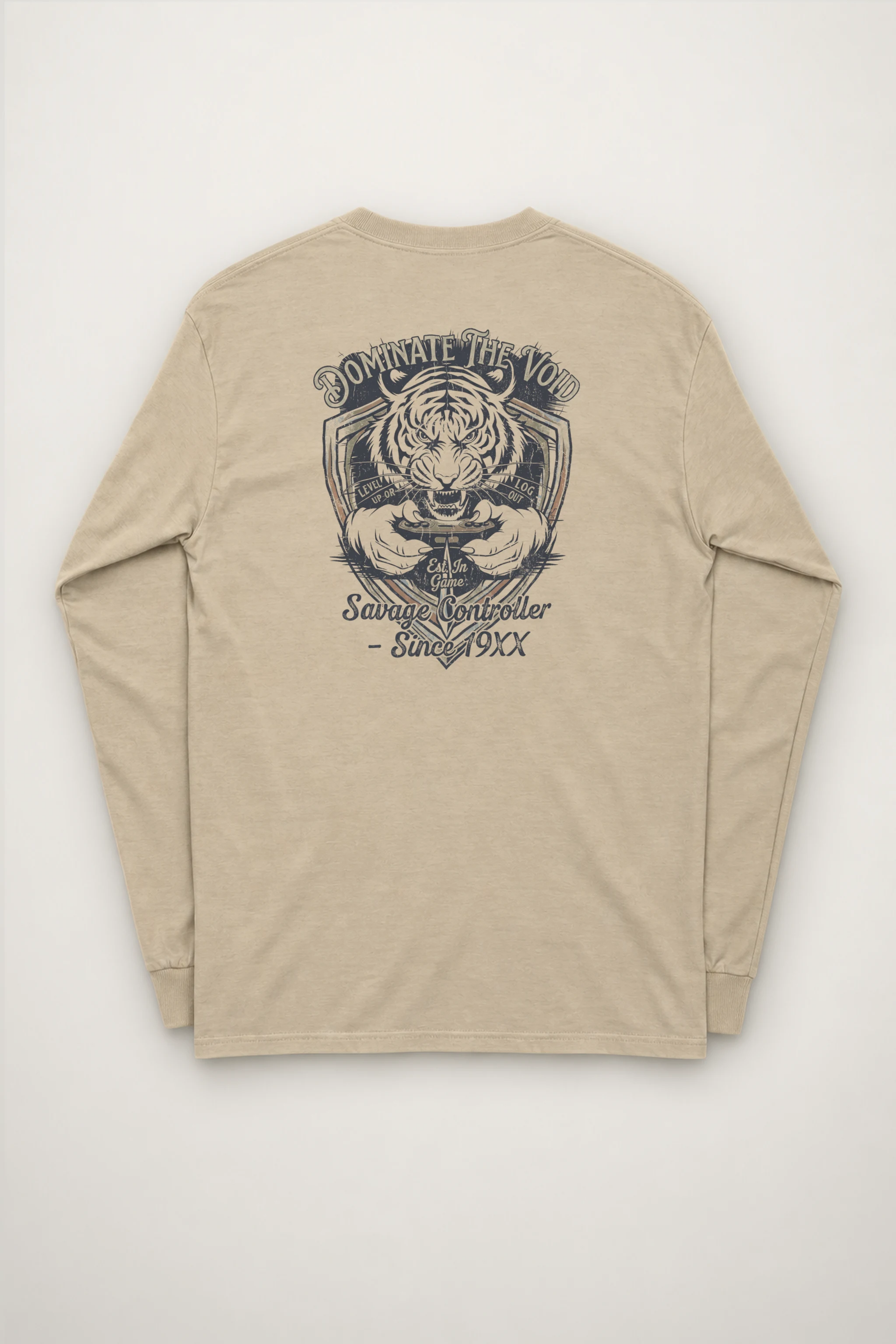 "Tiger Controller Shield" Unisex Longsleeve T-shirt