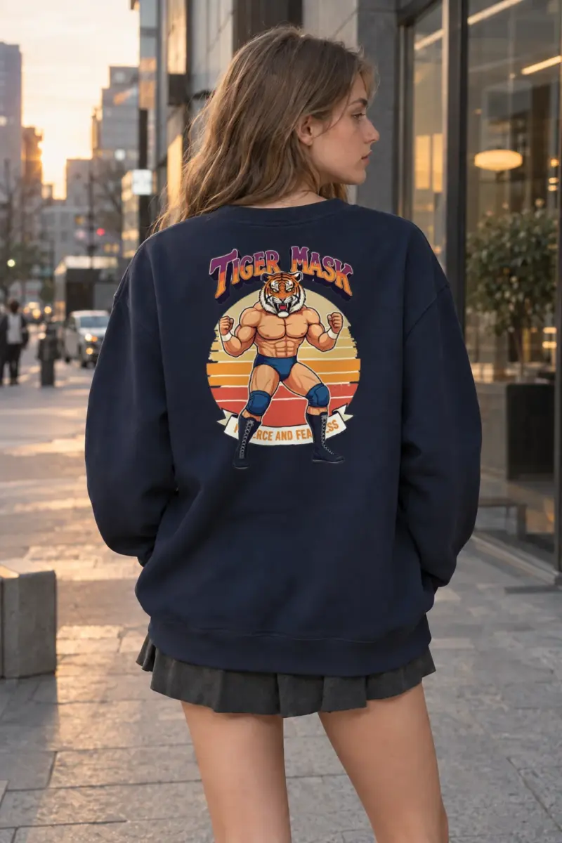"Tiger Mask Force" Heavy Blend Unisex Crewneck Sweatshirt | Gildan 18000