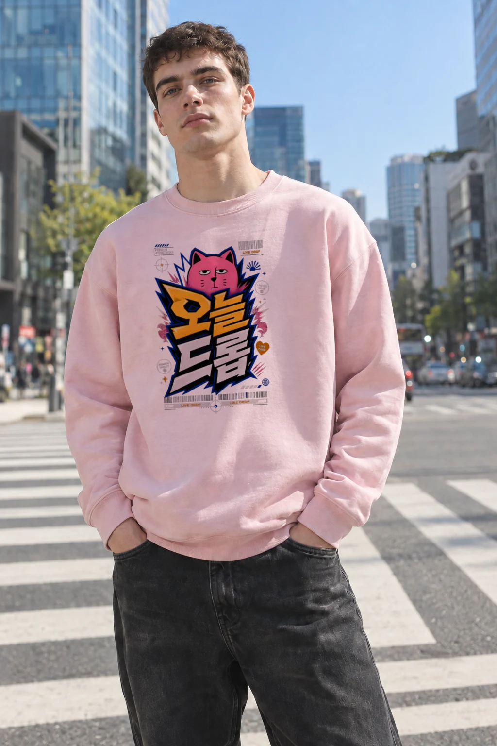 "Tiger Power Live Drop" Heavy Blend Unisex Crewneck Sweatshirt | Gildan 18000