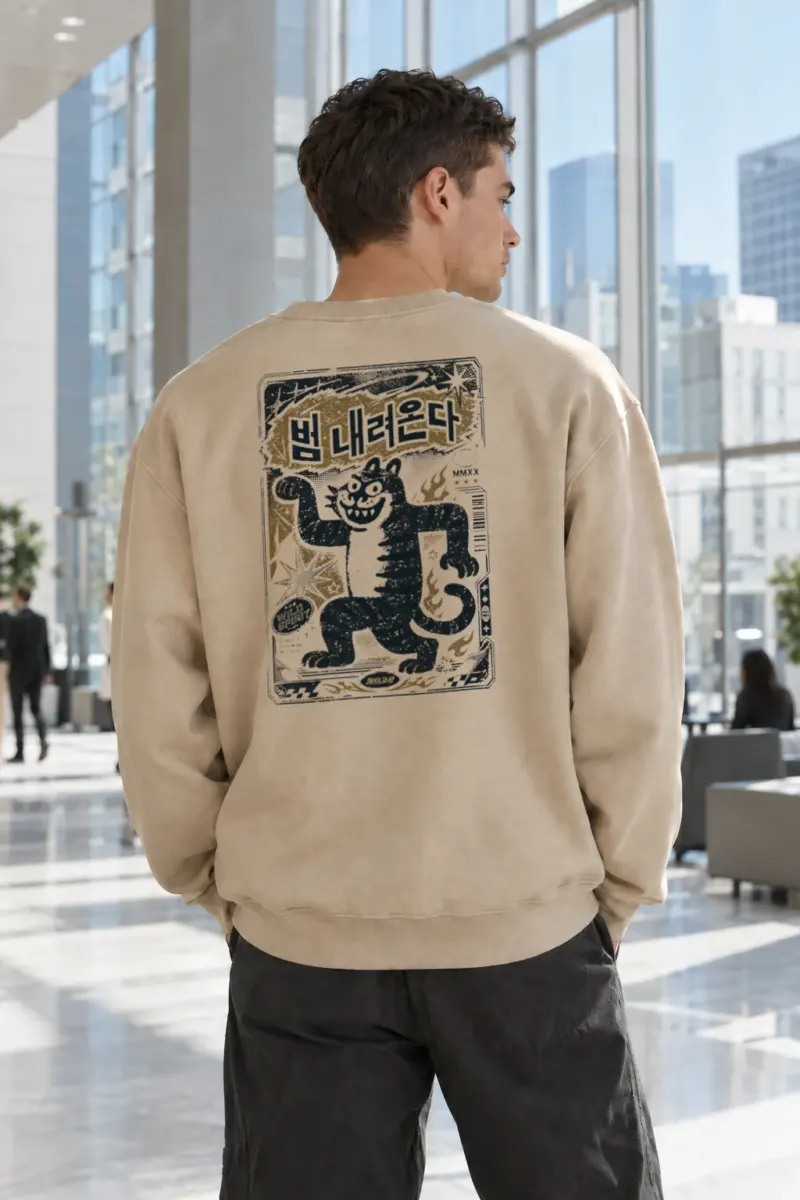 “Tiger Spirit” Heavy Blend Unisex Crewneck Sweatshirt | Gildan 18000