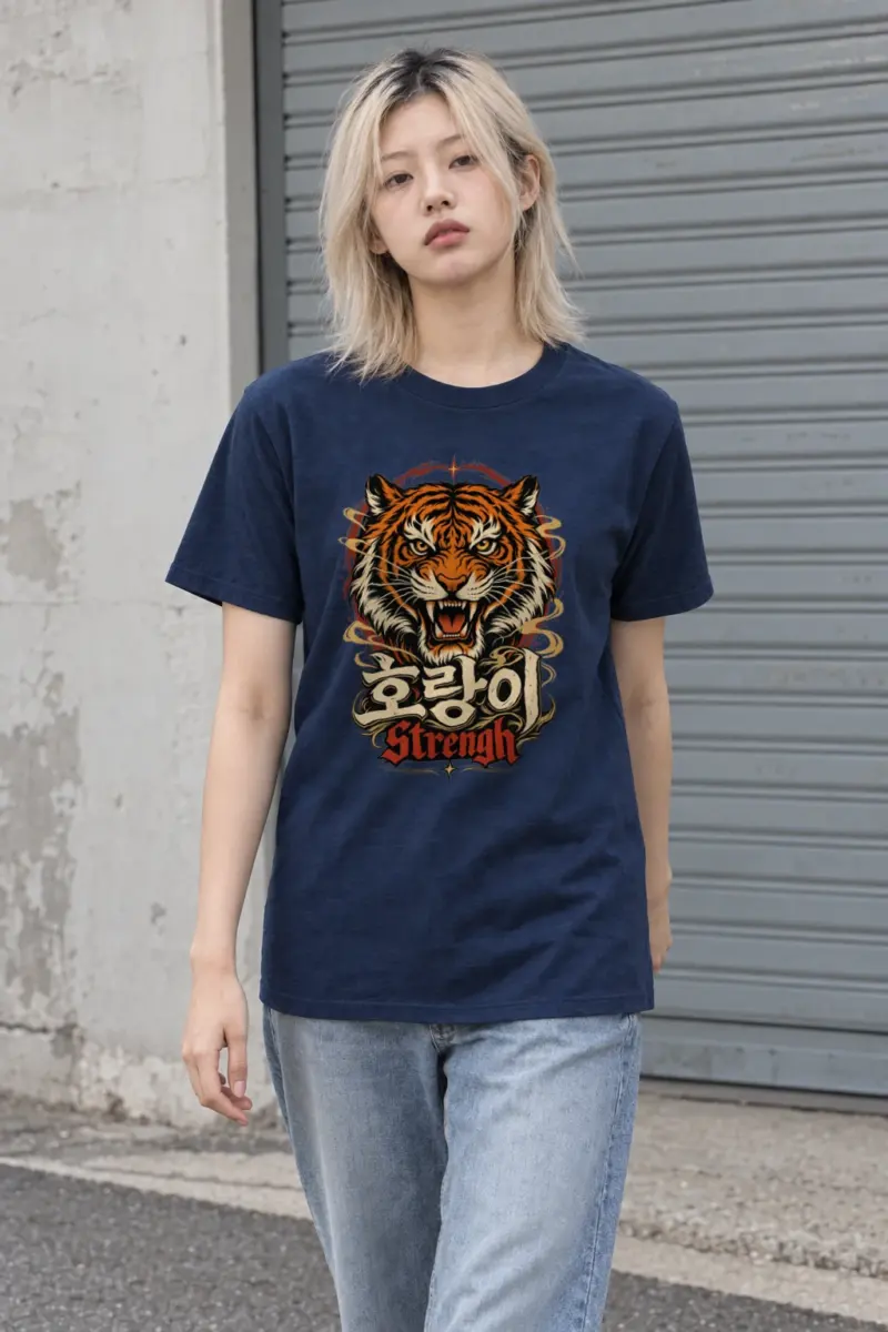 "Tiger Strength" Heavyweight Unisex Crewneck T-shirt
