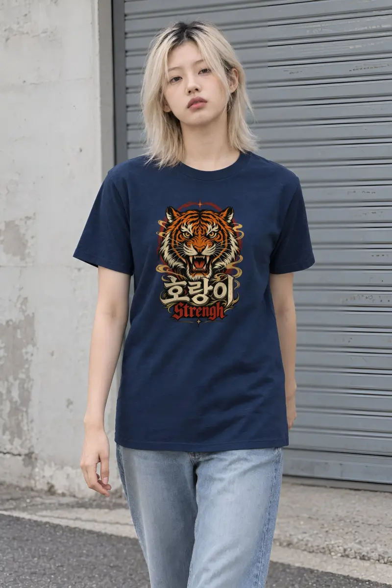 "Tiger Strength" Heavyweight Unisex Crewneck T-shirt