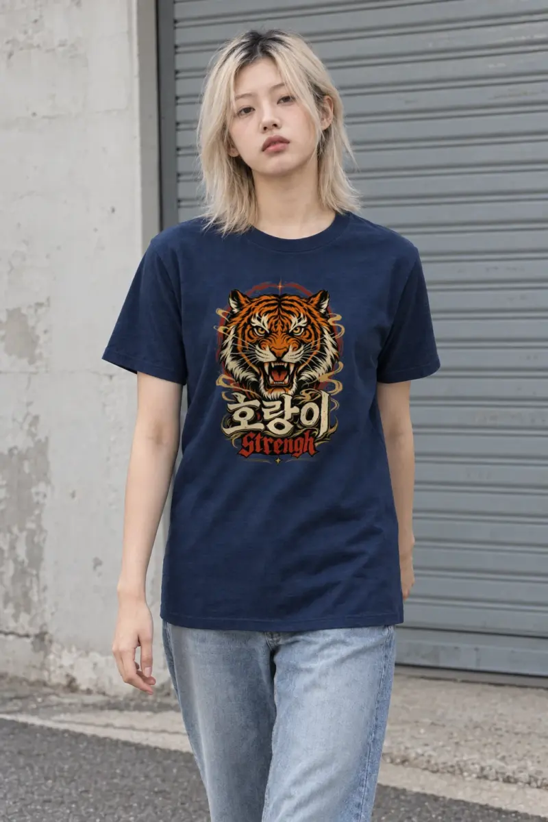 "Tiger Strength" Heavyweight Unisex Crewneck T-shirt