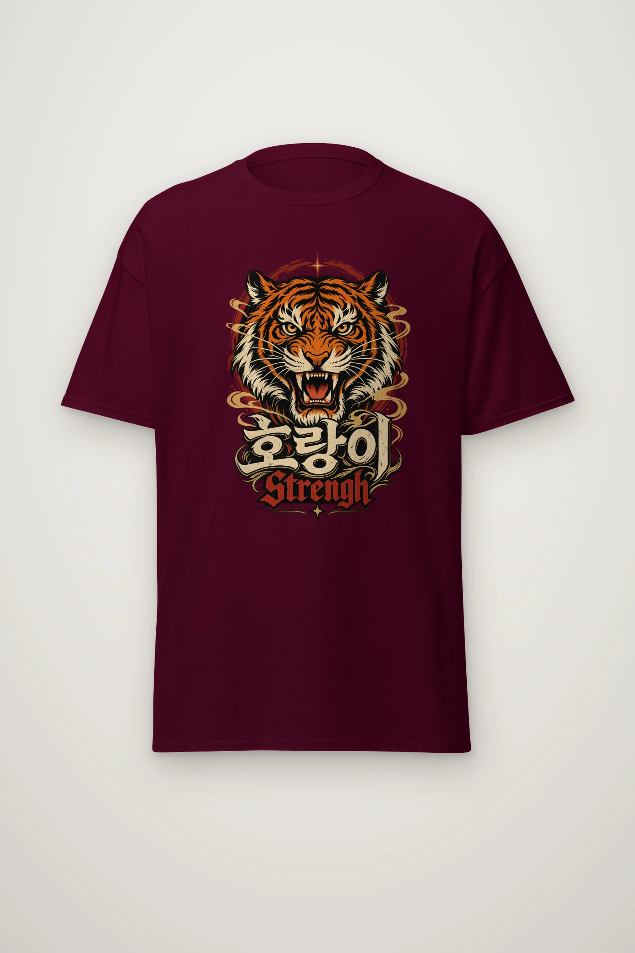 "Tiger Strength" Heavyweight Unisex Crewneck T-shirt