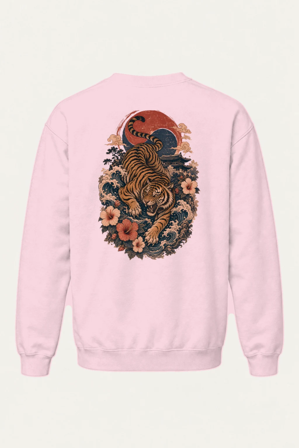 "Tiger Wave Prowl" Heavy Blend Unisex Crewneck Sweatshirt | Gildan 18000