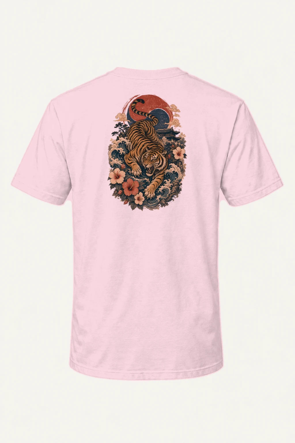 "Tiger Wave Prowl" Heavyweight Unisex Crewneck T-shirt | Gildan 5000