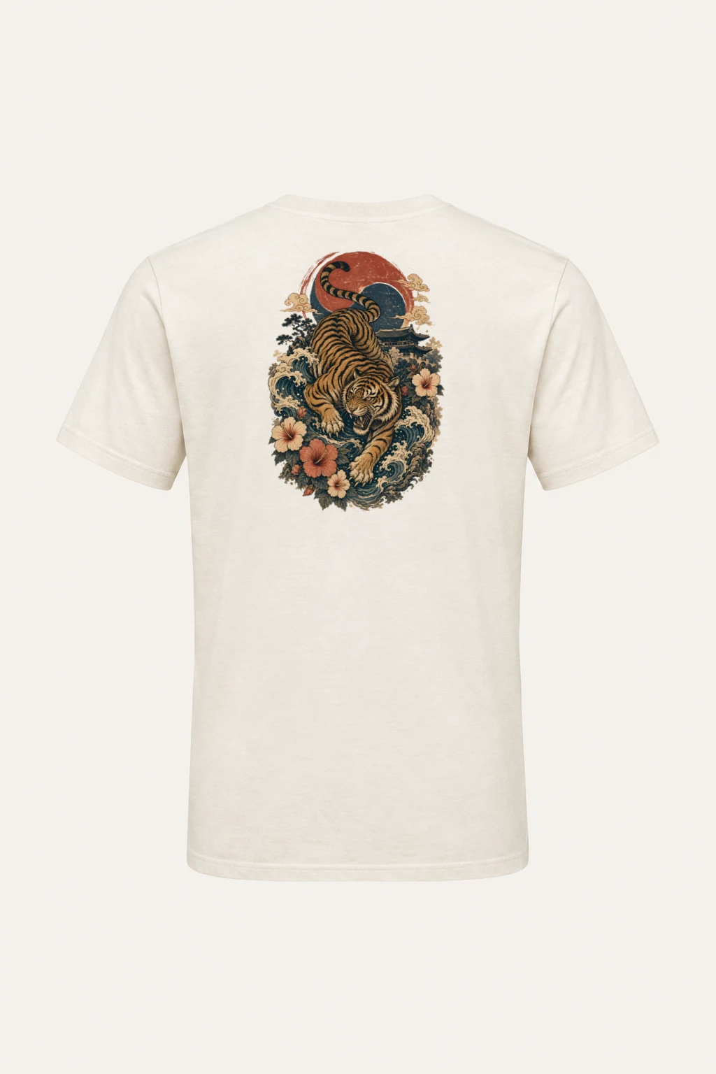 "Tiger Wave Prowl" Heavyweight Unisex Crewneck T-shirt | Gildan 5000