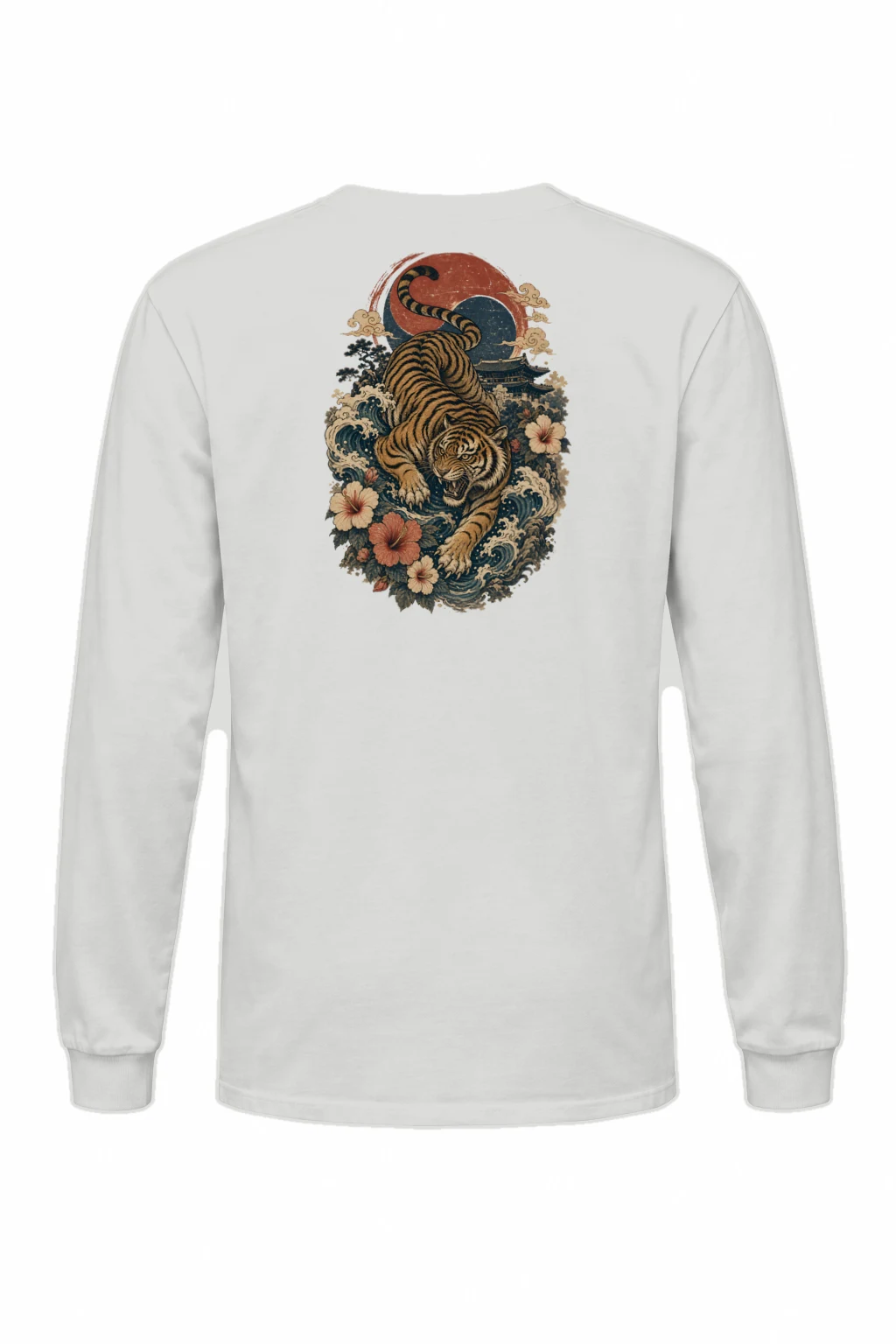 "Tiger Wave Prowl" Unisex Longsleeve T-shirt | Gildan 2400
