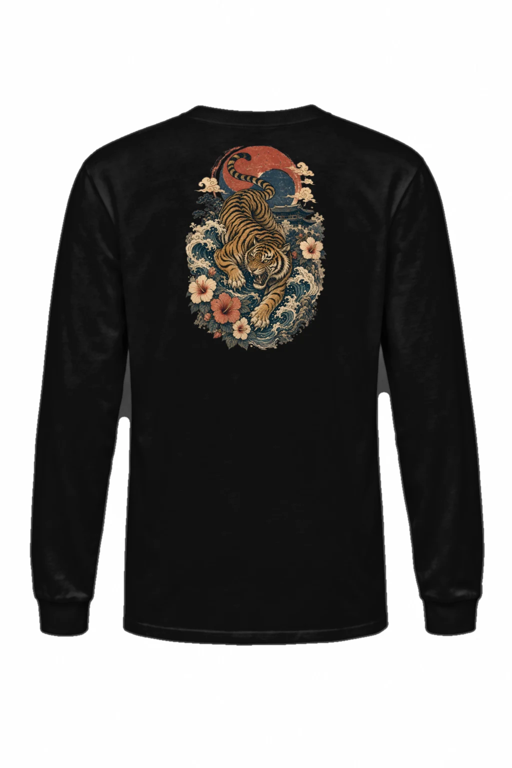 "Tiger Wave Prowl" Unisex Longsleeve T-shirt | Gildan 2400