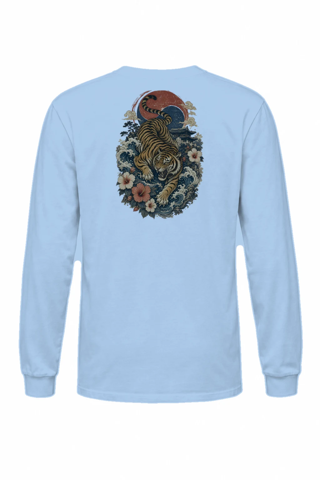 "Tiger Wave Prowl" Unisex Longsleeve T-shirt | Gildan 2400