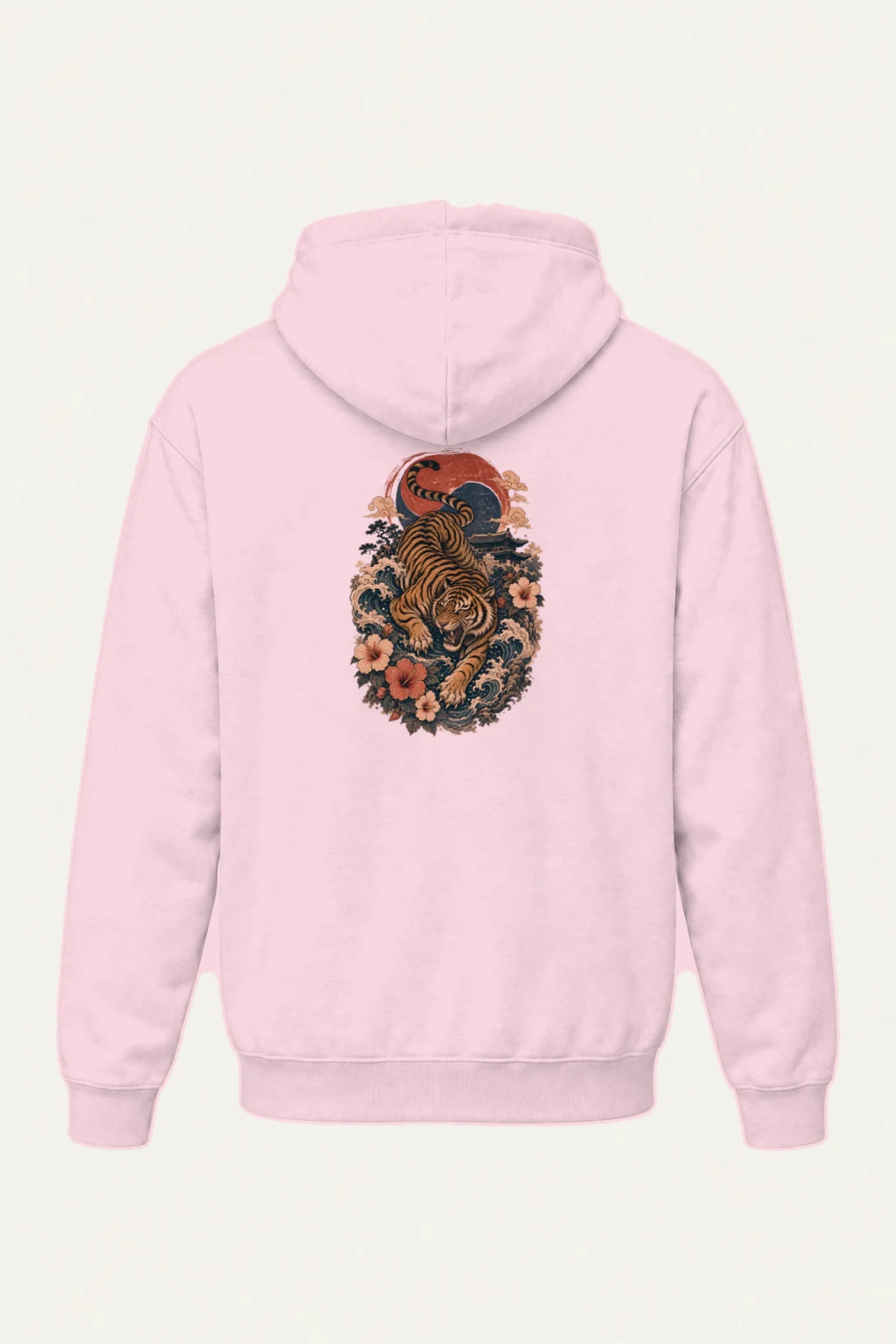 "Tiger Wave Sun" Heavy Blend Unisex Pullover Hoodie | Gildan 18500
