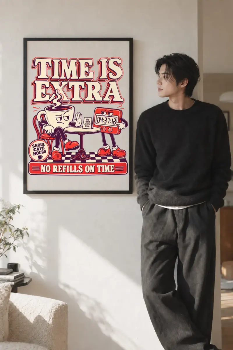 “Time Is Extra” Premium Wooden Framed Poster