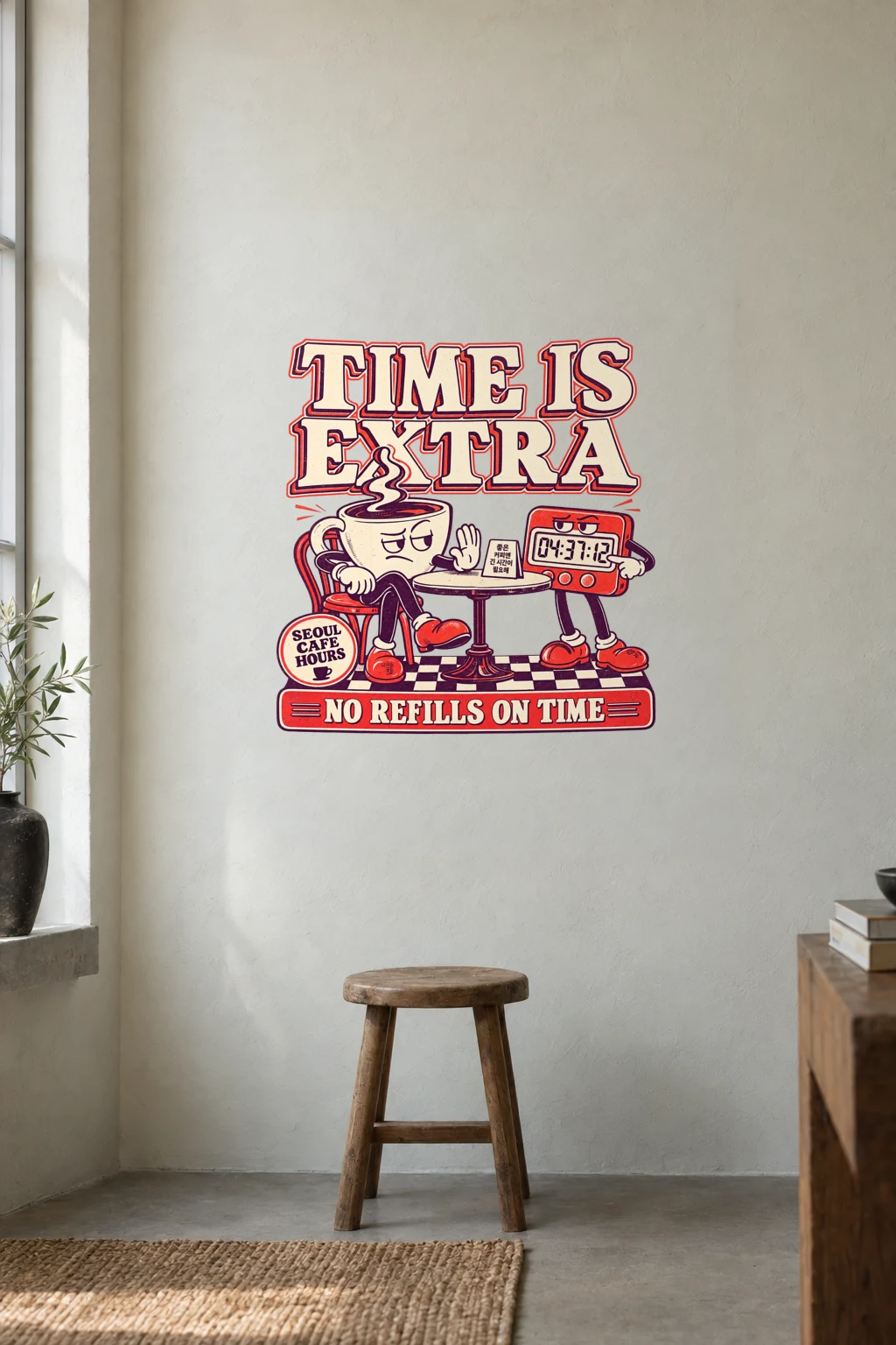 "Time Is Extra" Premium Wooden Framed Poster