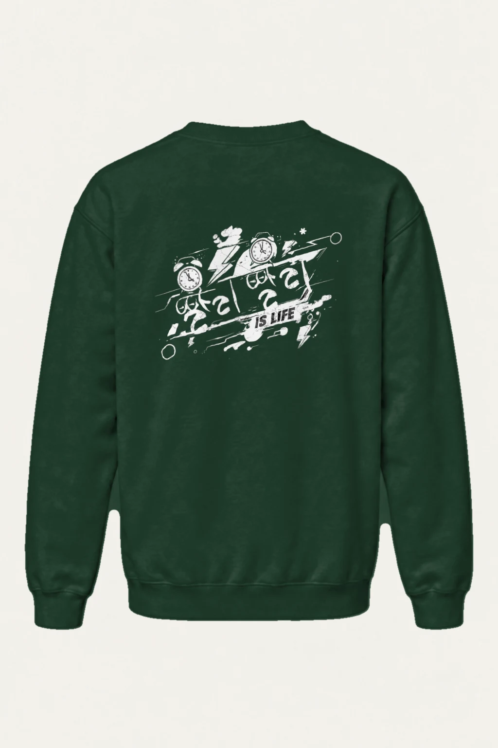 "Time Is Life" Heavy Blend Unisex Crewneck Sweatshirt | Gildan 18000